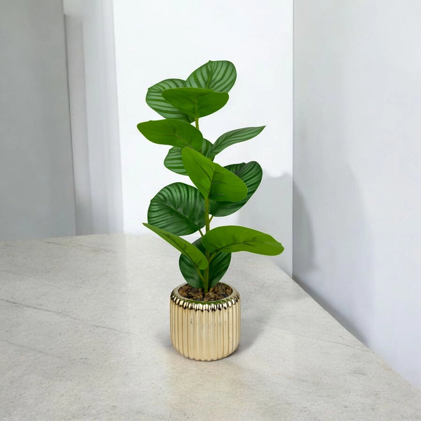 Luxe Green Leaf Potted Plant