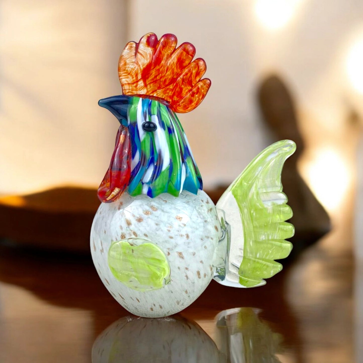 Colorful Glass Rooster