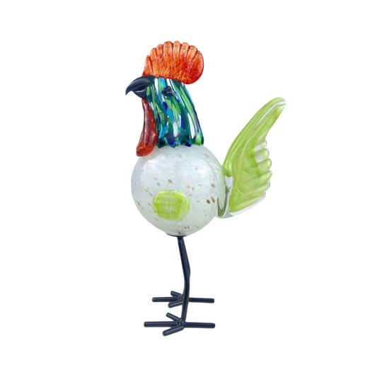 Glass Rooster Elegance