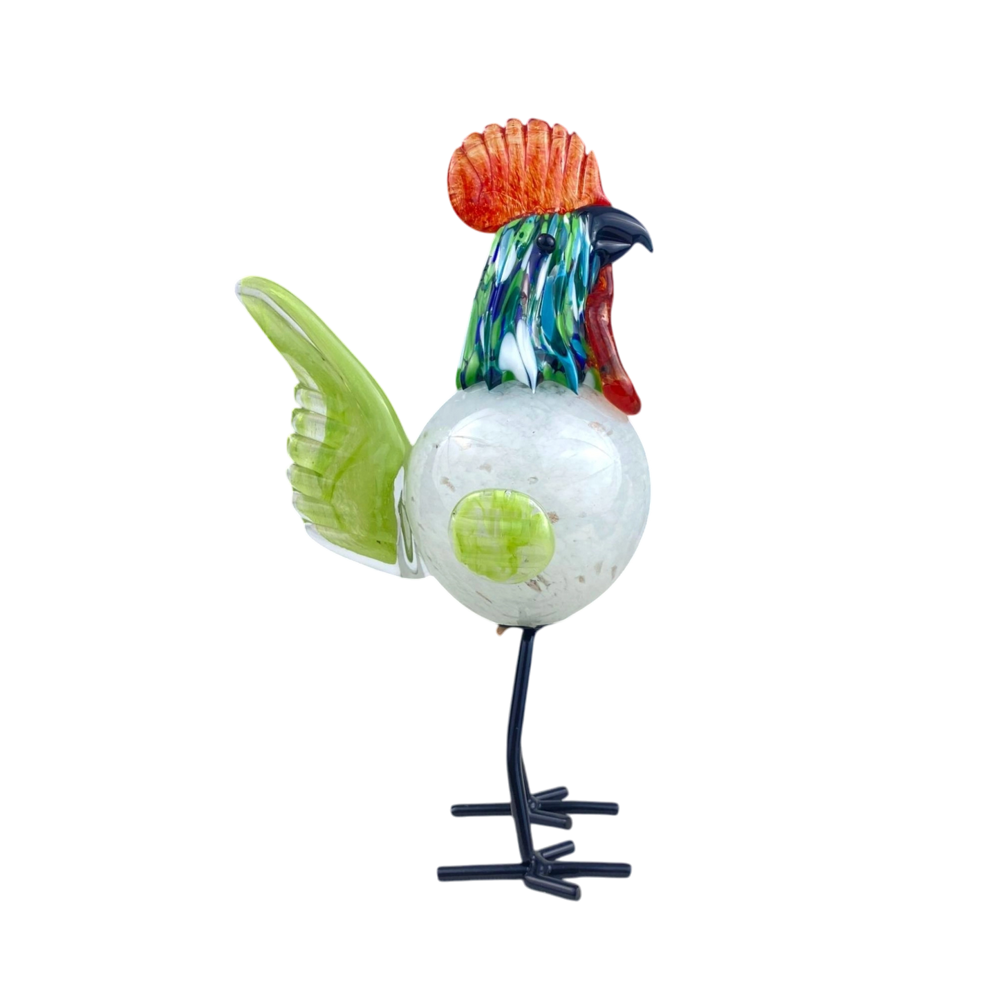 Glass Rooster Elegance