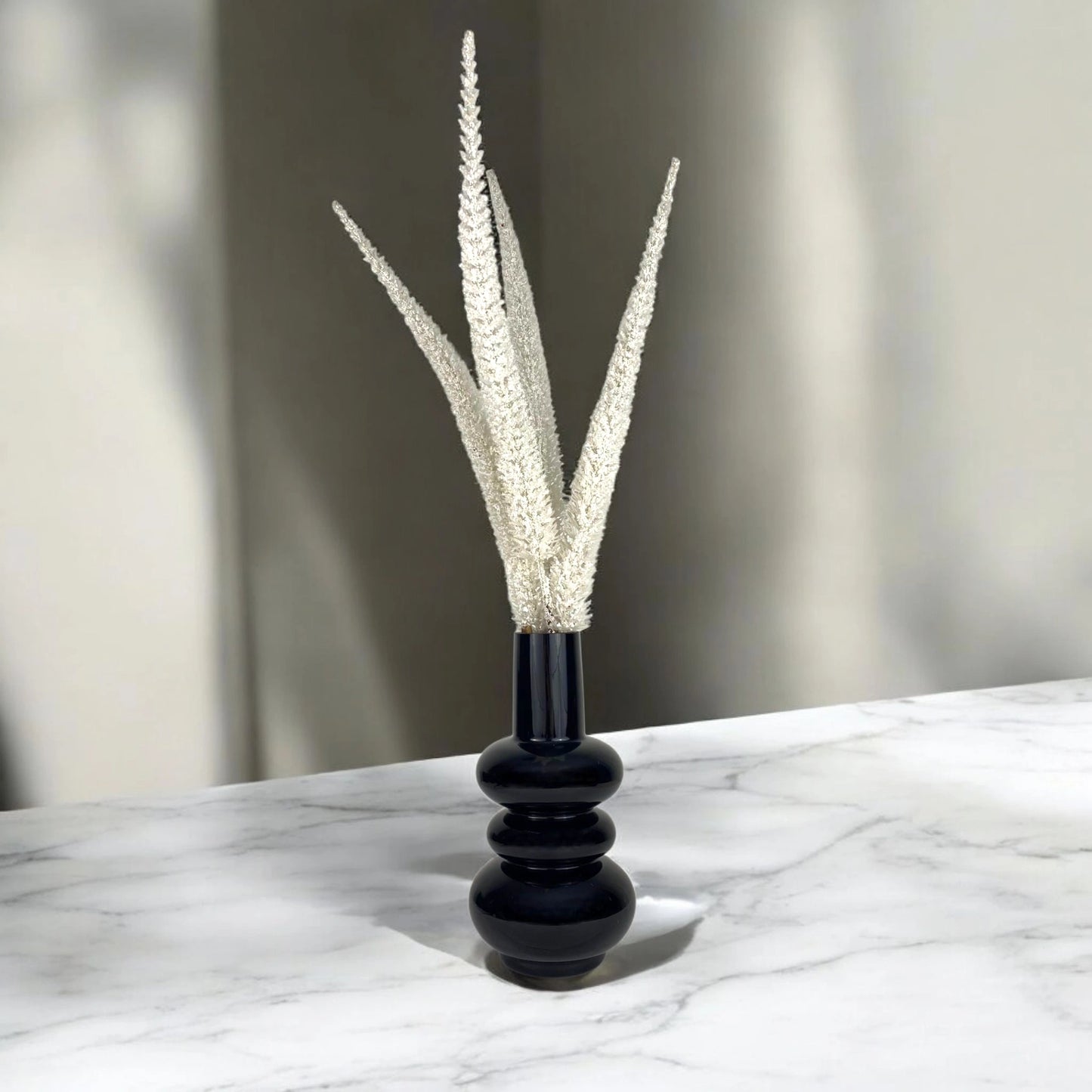 Glossy Black Curve Vase