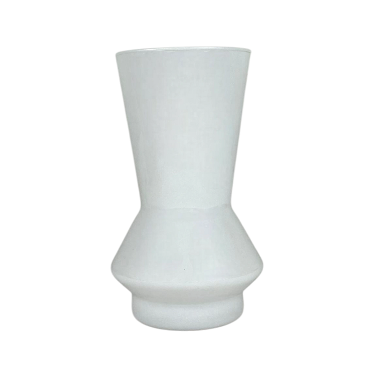 White Ceramic Hourglass Vase
