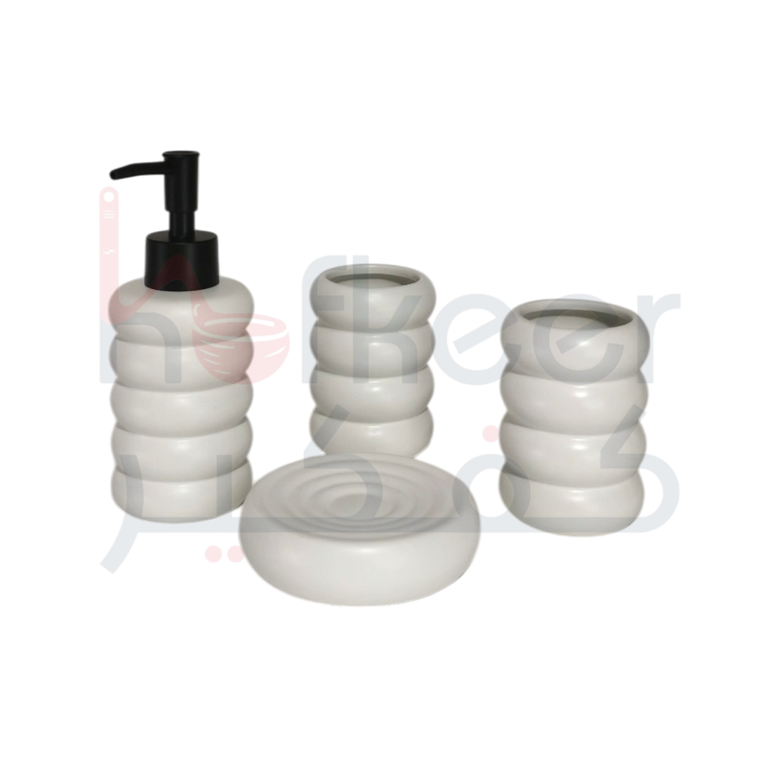 Ceramic Bathroom Set - 4 Pcs
