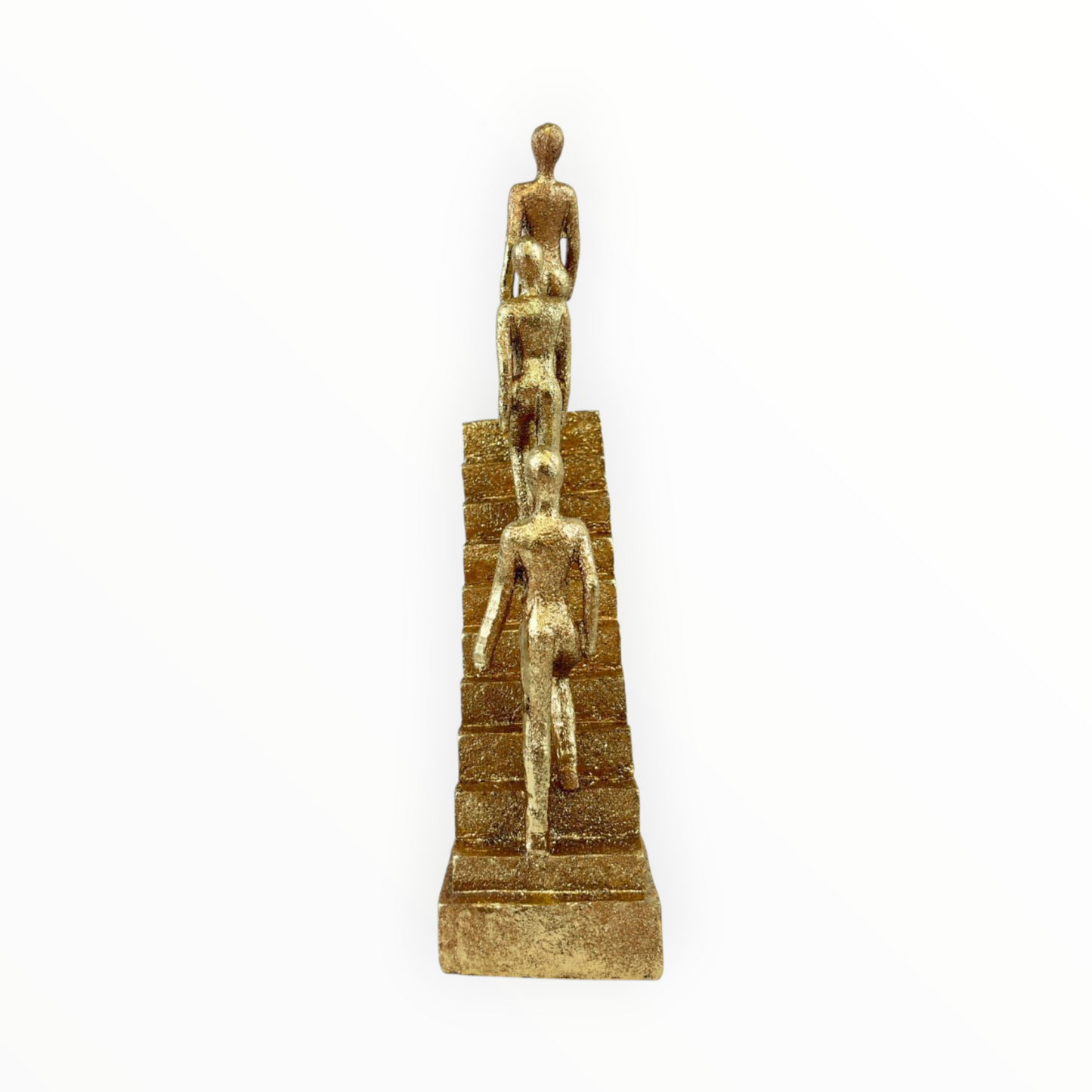Golden Climbing Figures Sculpture – Steps to Success Decor