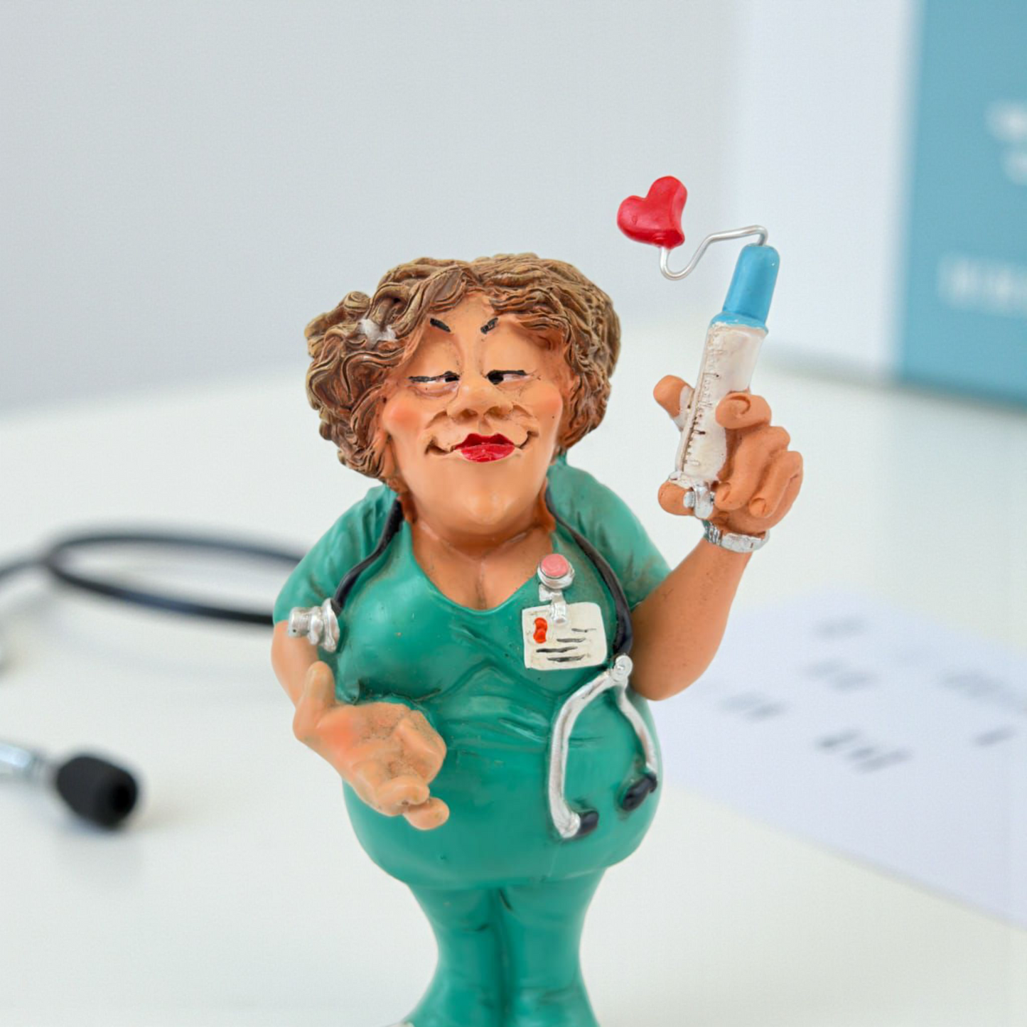 Nurse Figurine with Syringe – Hero Healthcare Decor