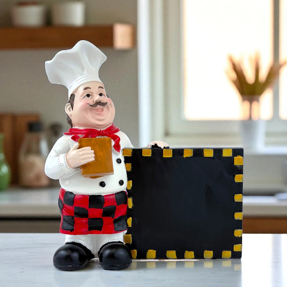 Happy Chef with Chalkboard – Kitchen Decor Figurine