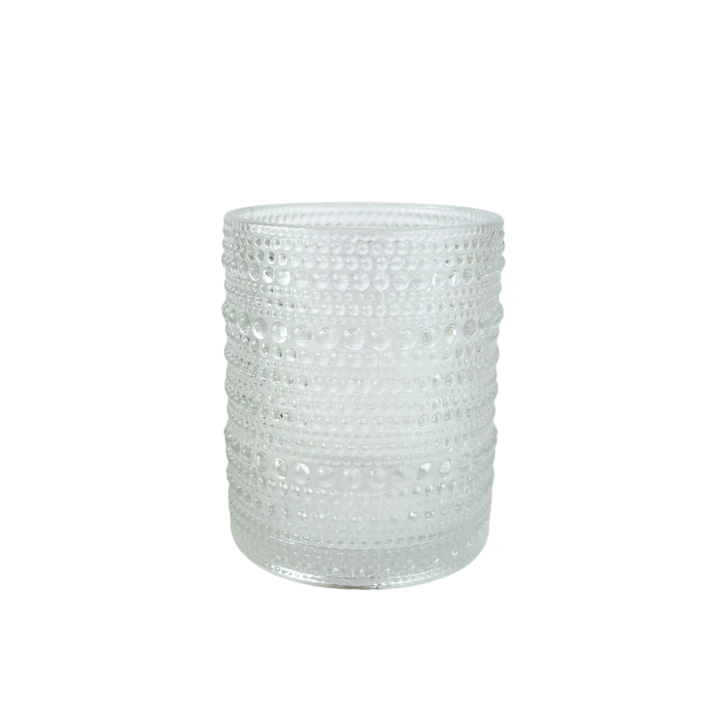 Textured Glass Tumbler – Clear Bubble Design Cup