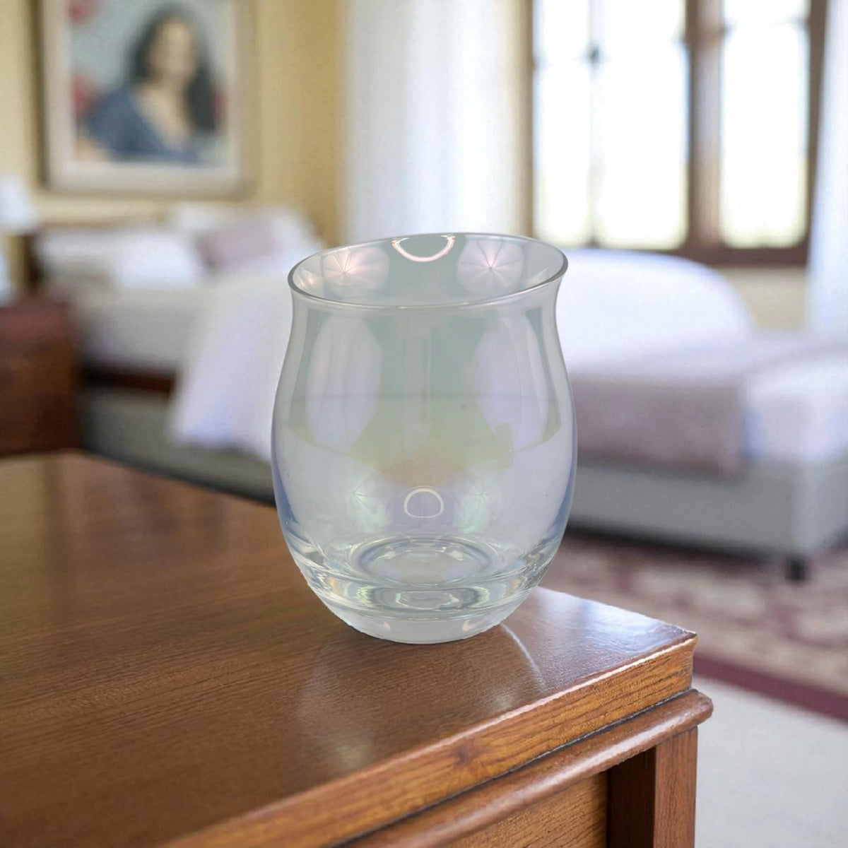Clear Rounded Drinking Glass – Modern Water & Juice Tumbler 12 pcs