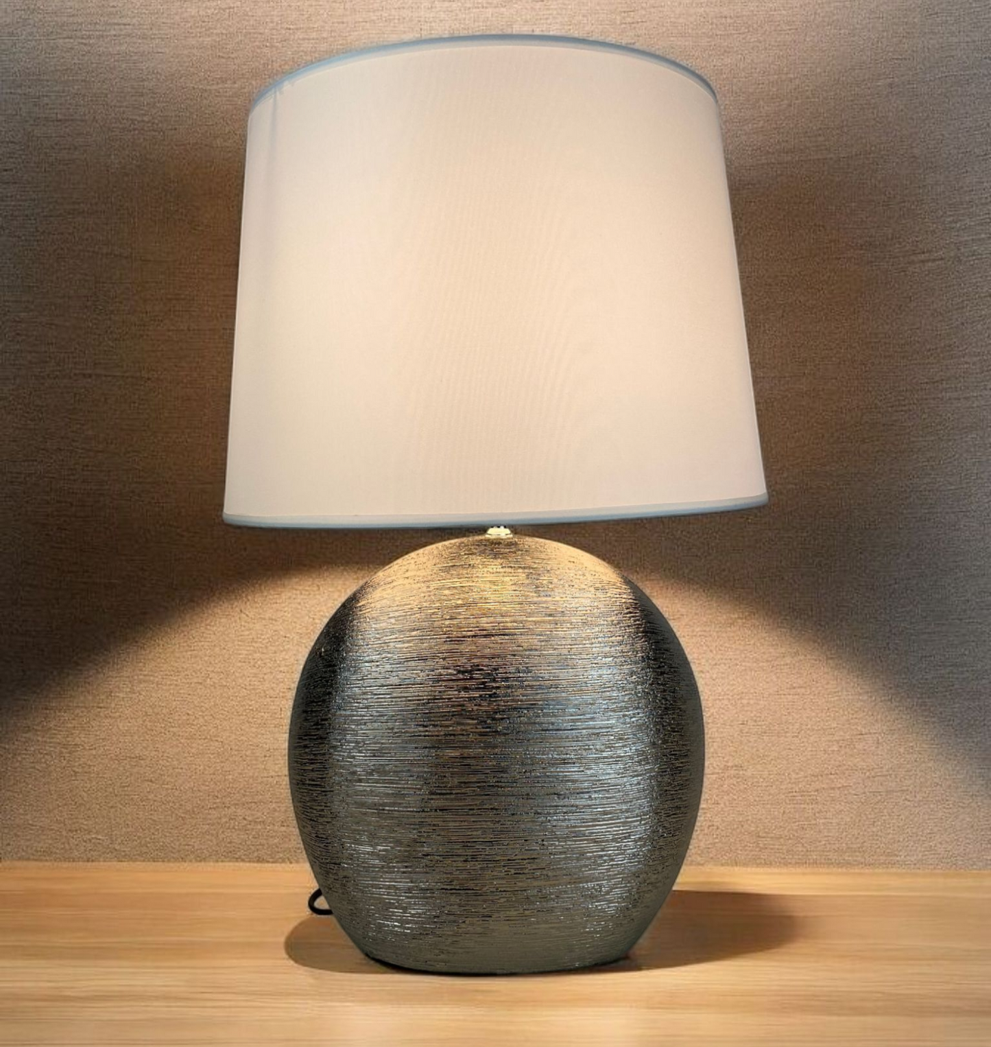 Brushed Silver Table Lamp
