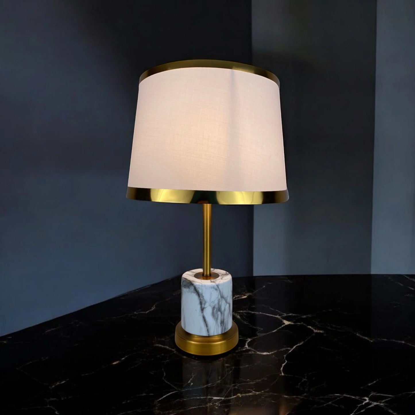 Luxury Marble & Gold Table Lamp