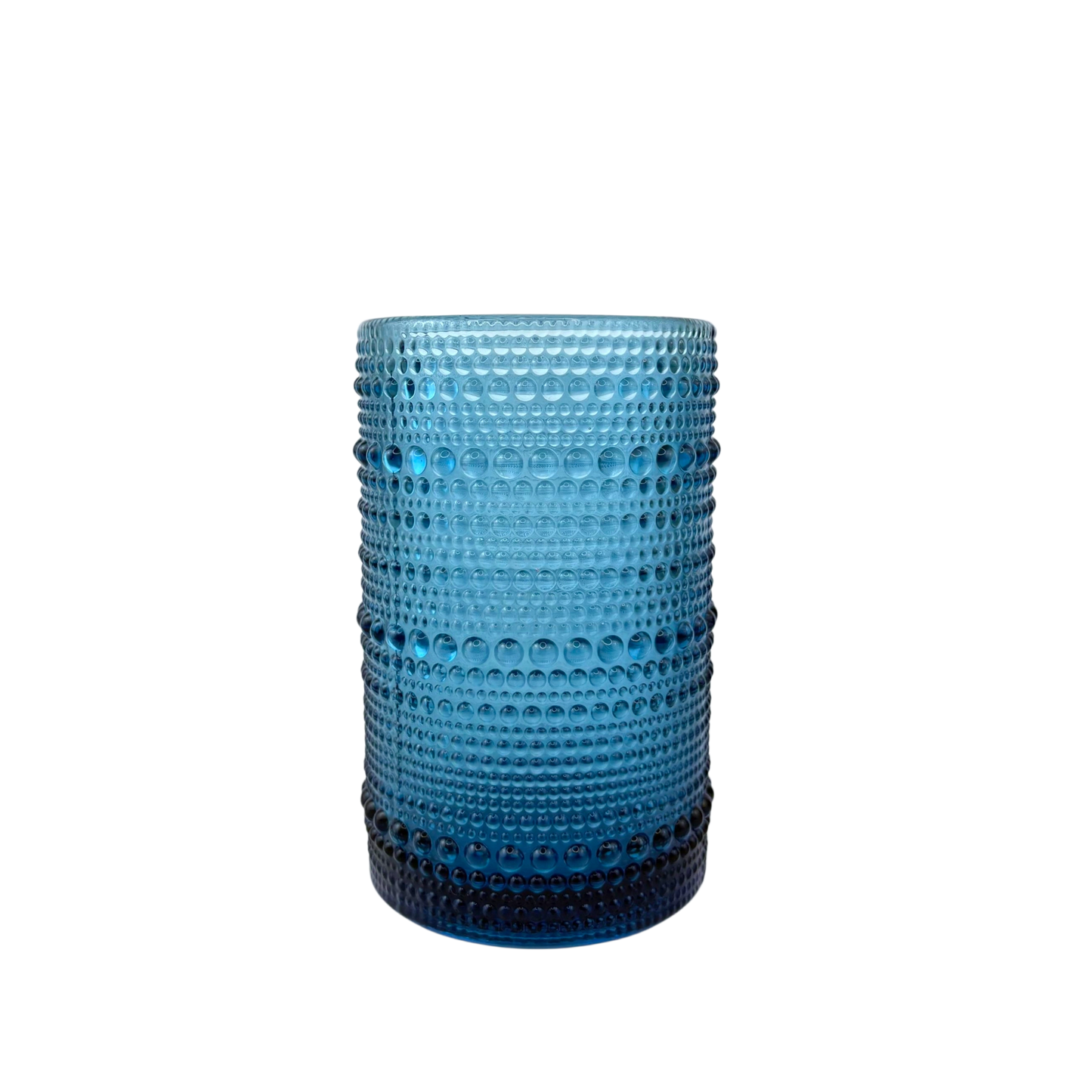Blue Bubble Glass Tumbler – tall
