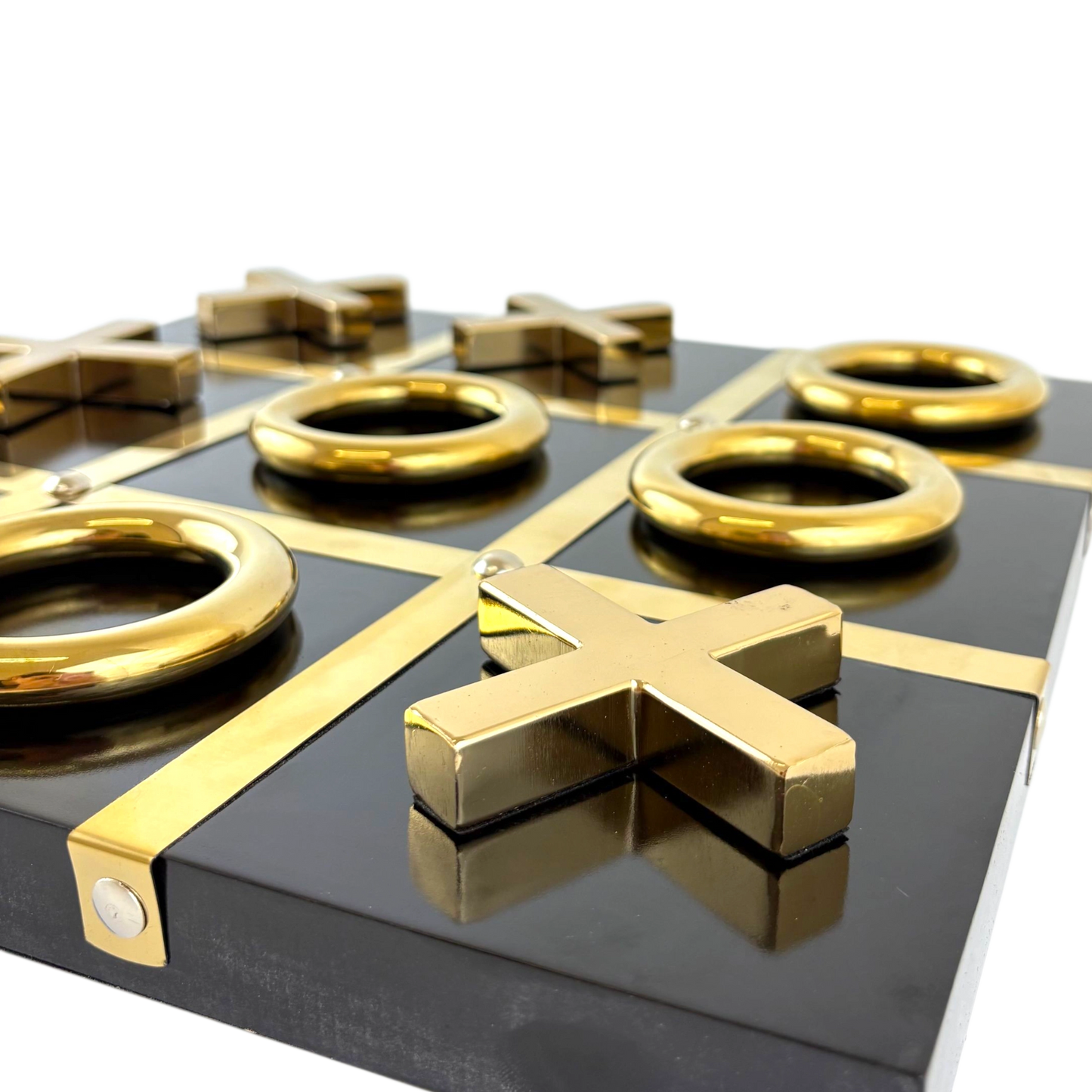 Luxury Gold Tic Tac Toe Game Set – Decorative Tabletop Display oxo