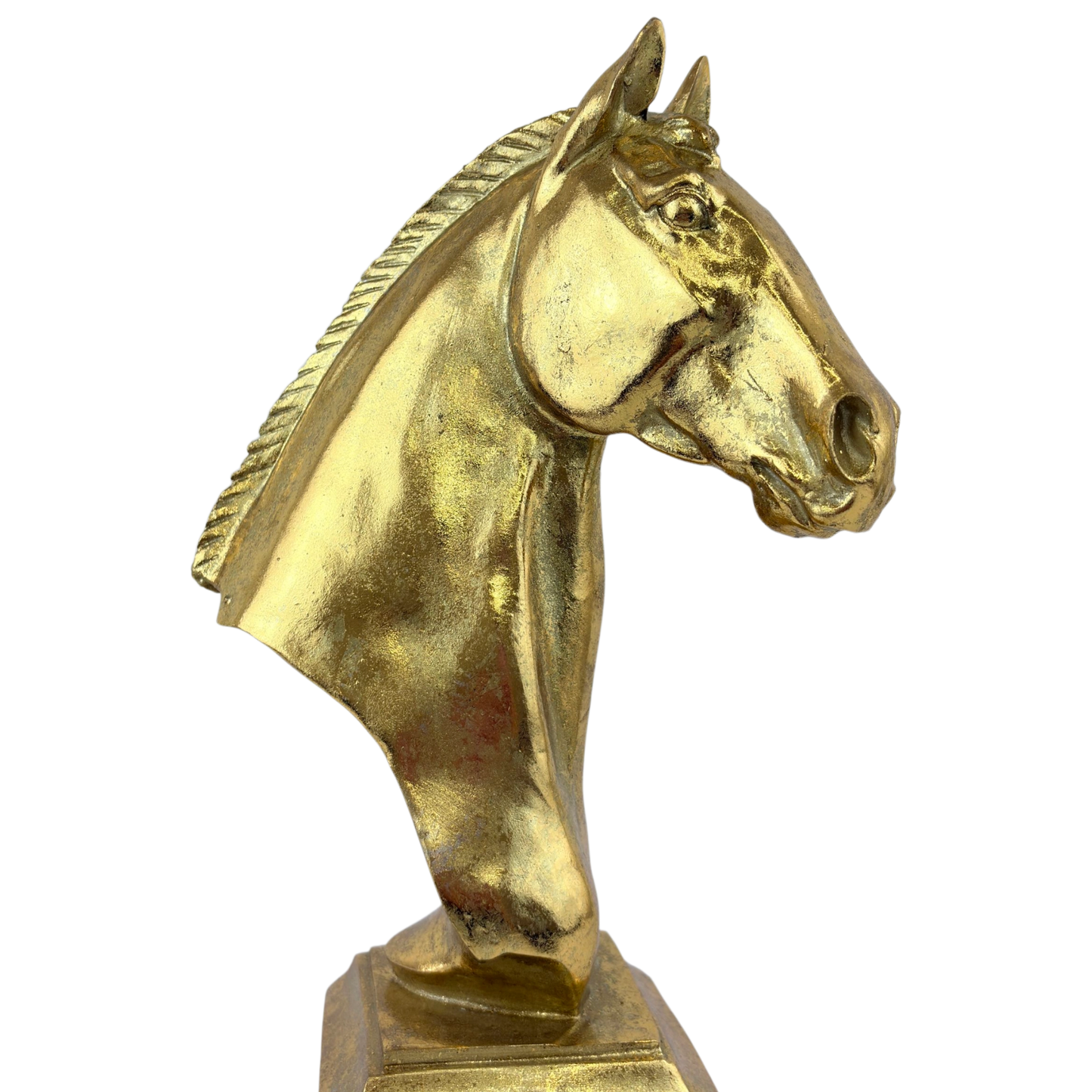 Golden Horse Head Sculpture