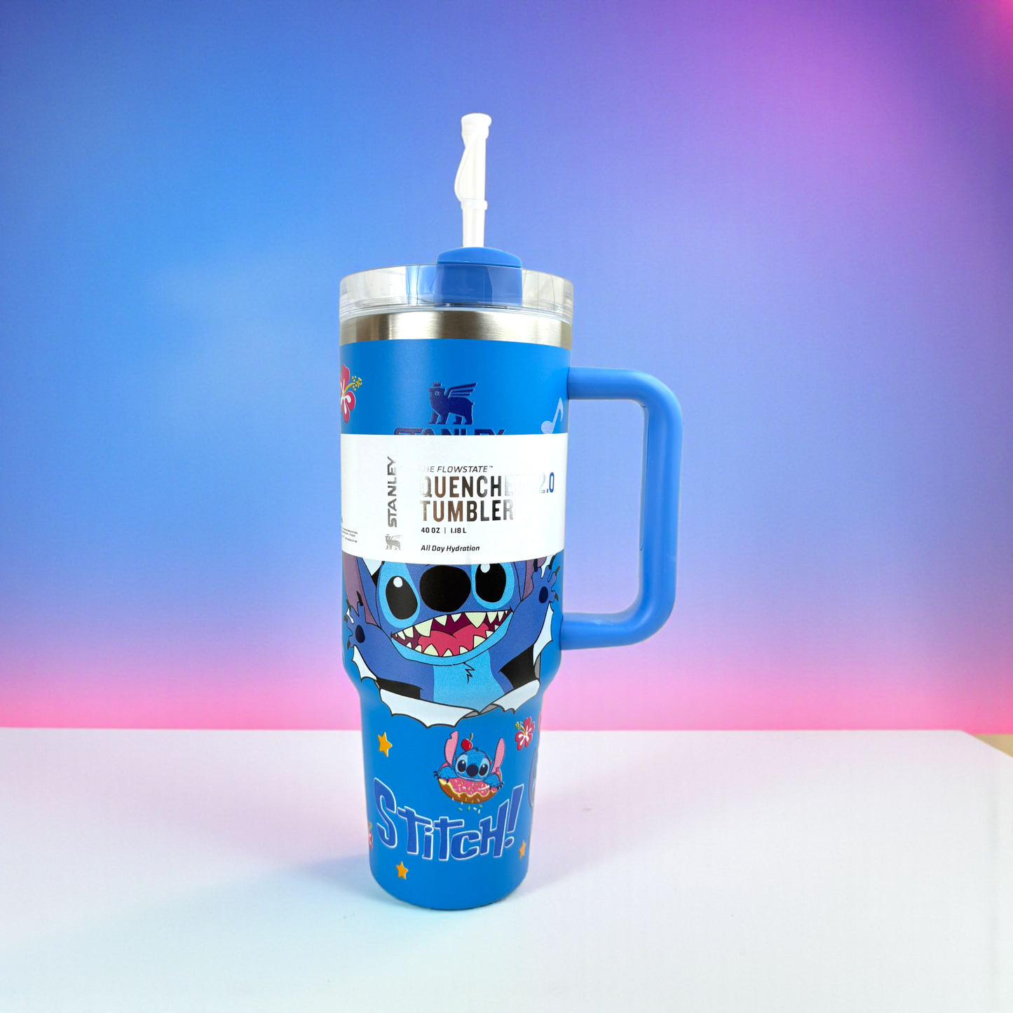Stanley Quencher Stitch Edition – 1.2L Stainless Steel Insulated Tumbler with Handle & Straw (Disney Character Design)