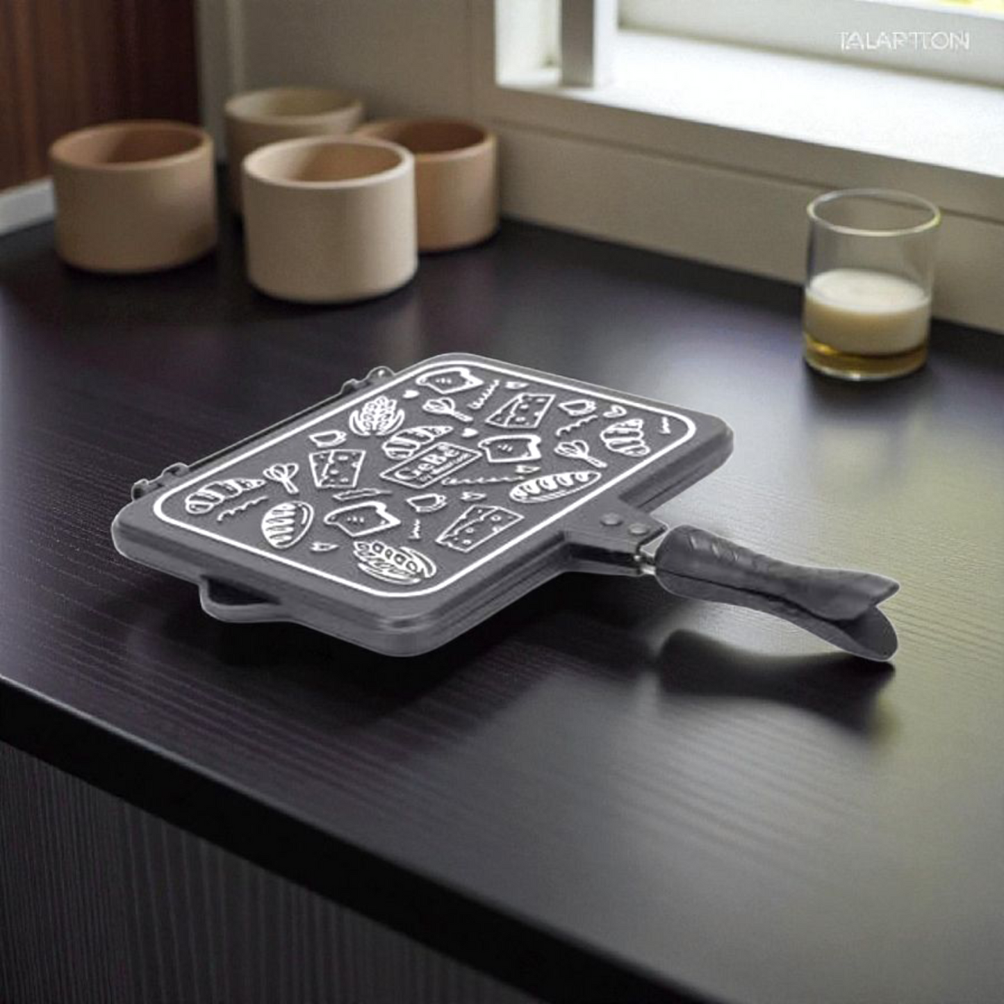 Double-Sided Sandwich Maker Pan – Non-Stick Press for Saj, Toast & Grilled Wraps