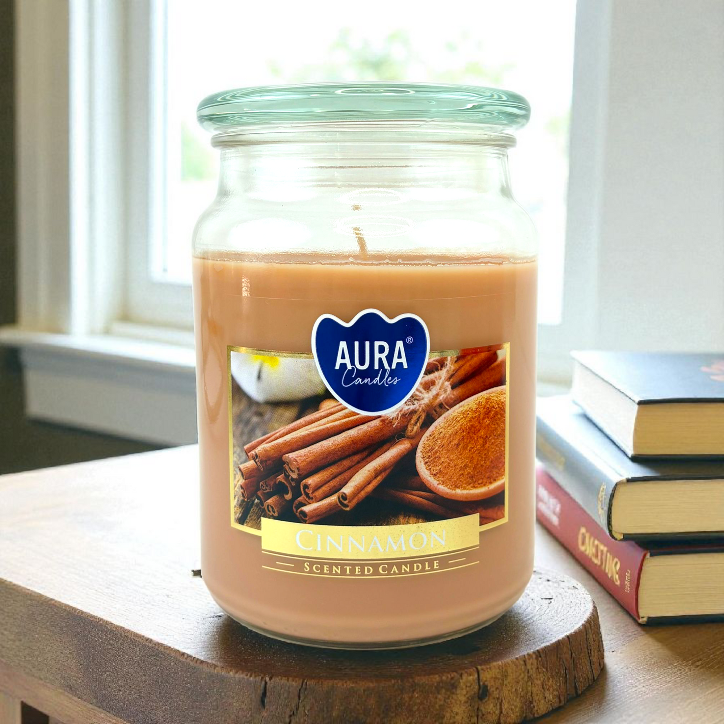 Aura cinnemon Cloud Scented Jar Candle – Sweet Fruity Berry Aroma, Long-Lasting Home Fragrance