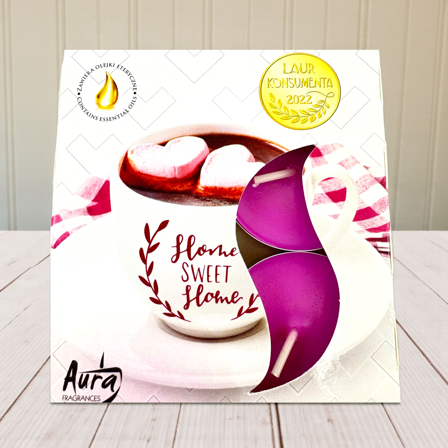 Aura Home Sweet Home Scented Candles – Cozy Essential Oil Tealights