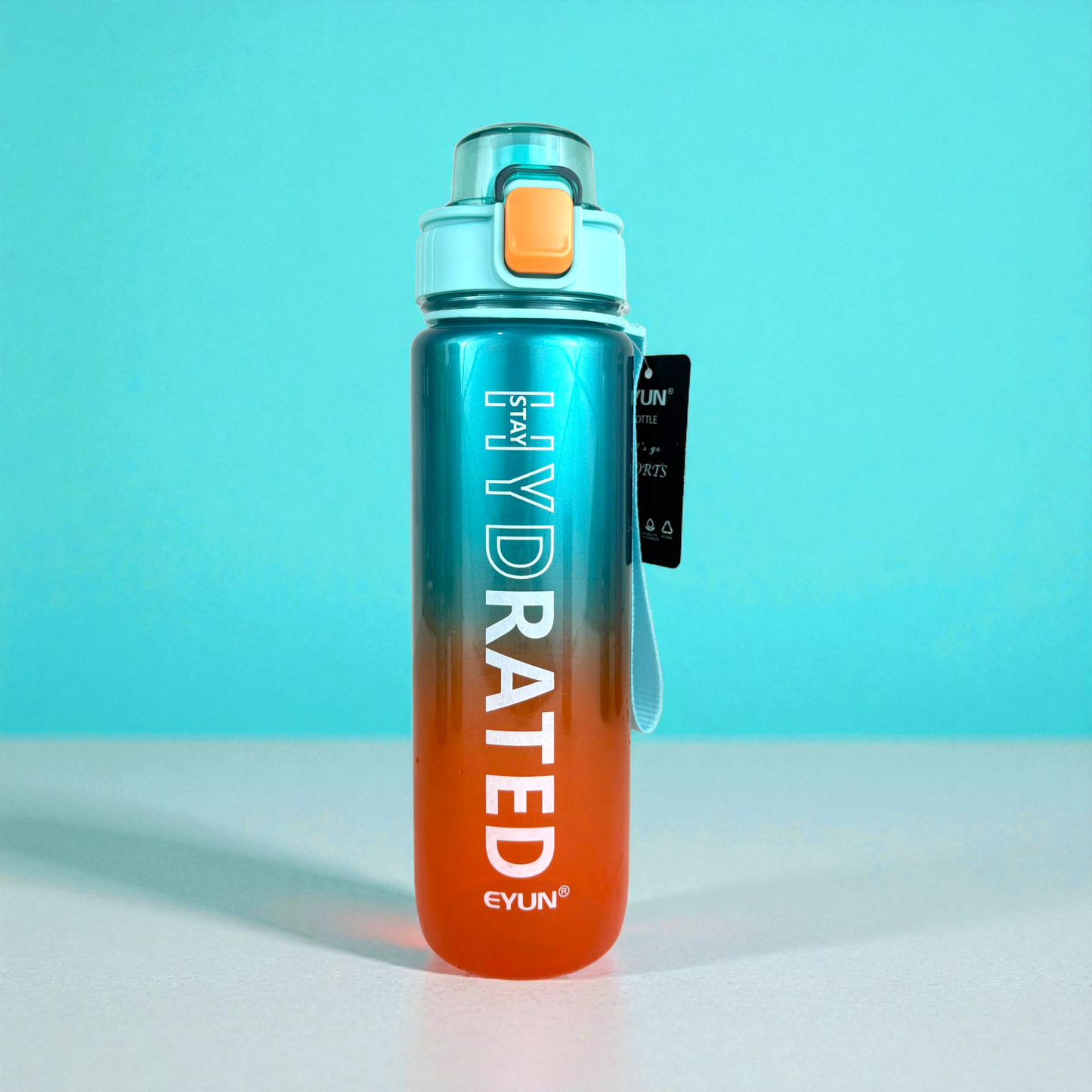 Stay Hydrated Metallic Sports Water Bottle – Leak-Proof Flip Lid, BPA-Free, EYUN® Hydration Bottle