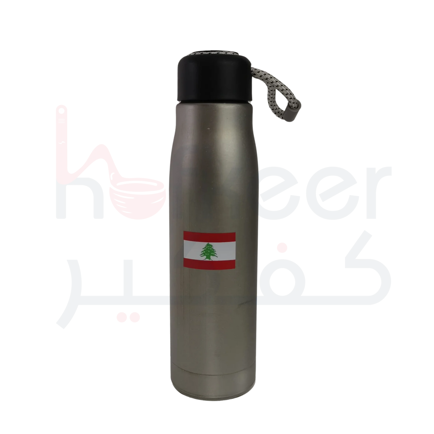 Silver Lebanon Flag Insulated Bottle