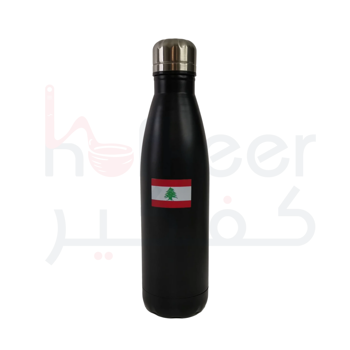 Stainless Steel Thermos Bottle with Lebanese Flag