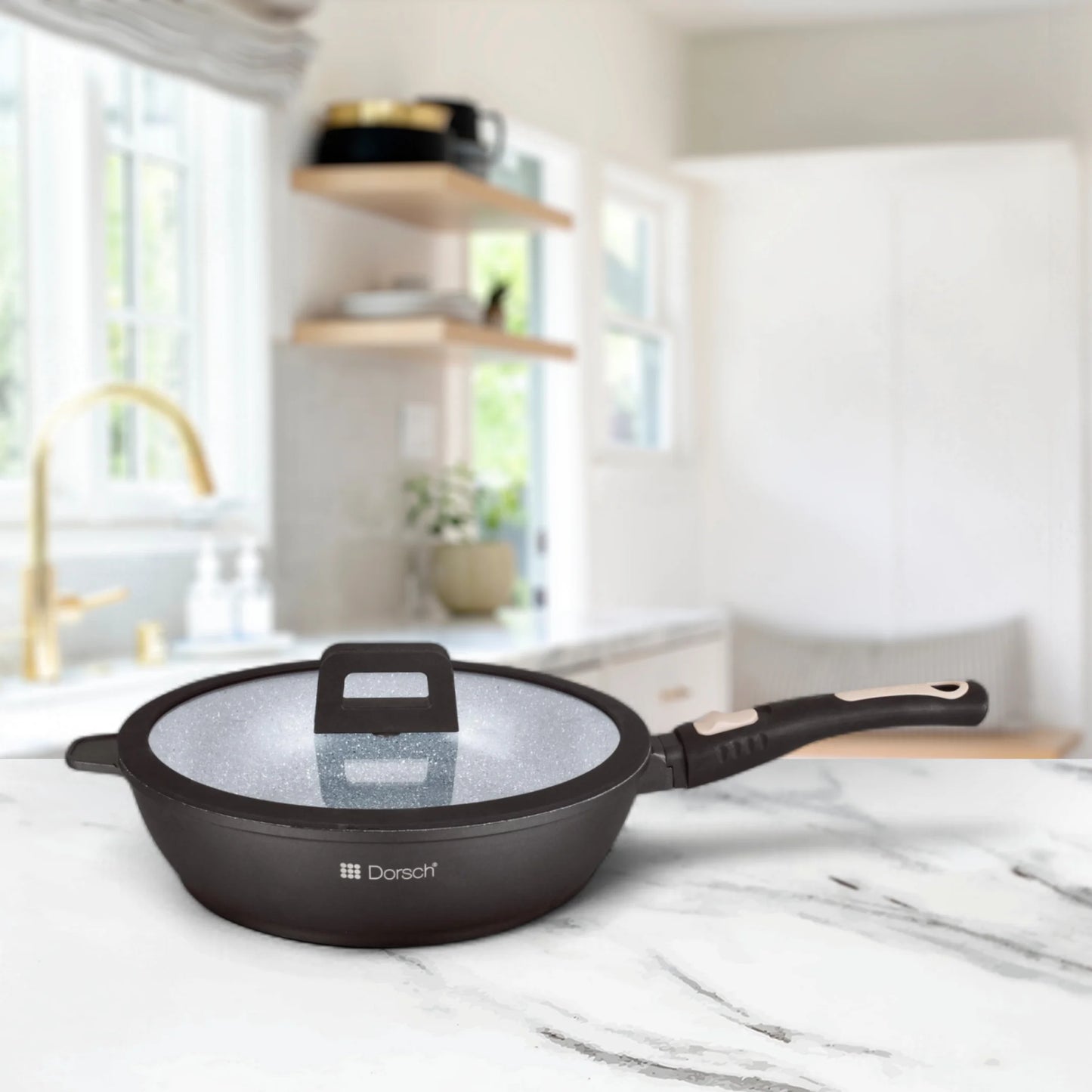 Dorsch Non-Stick Deep Sauté Pan With Lid - 28 Cm