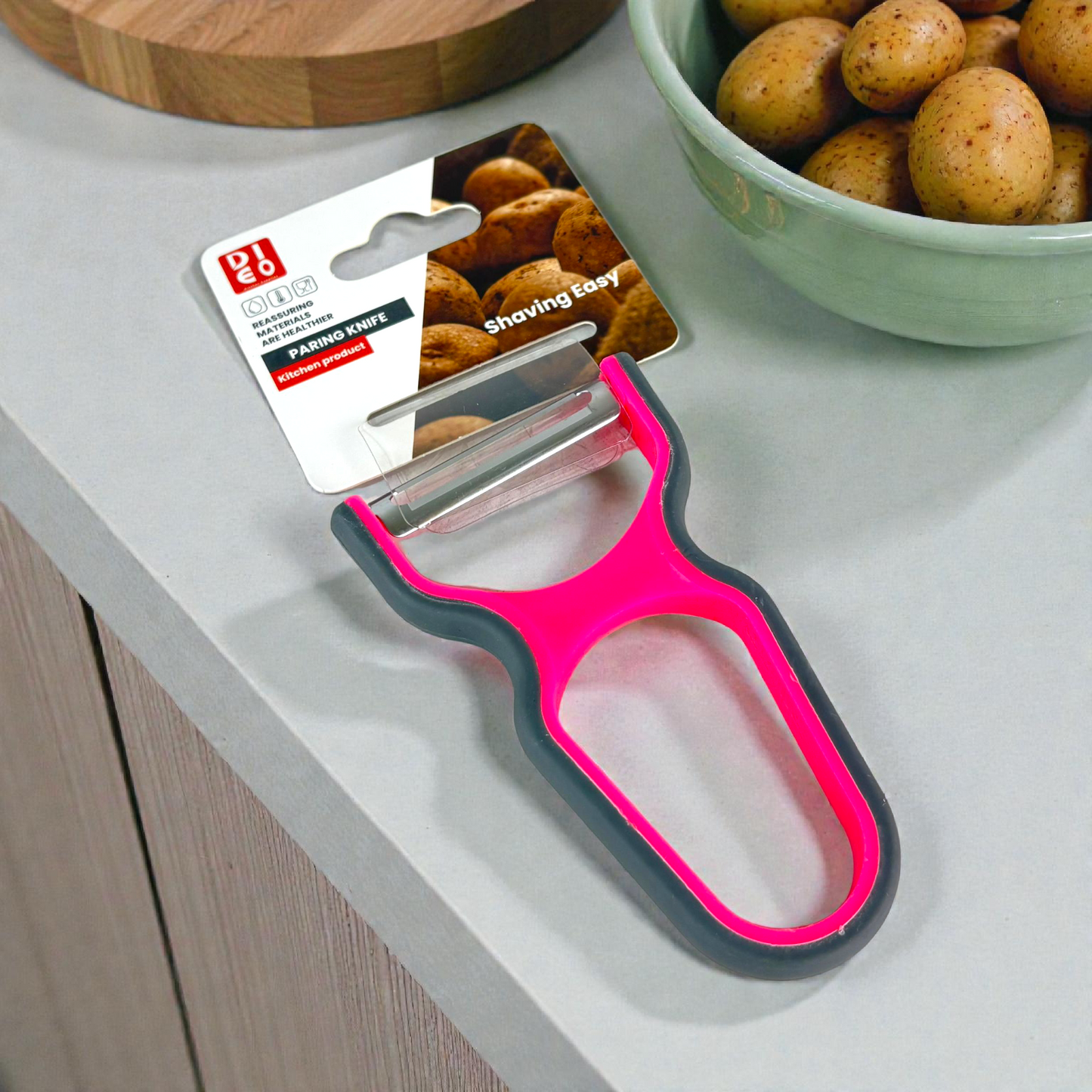 Stainless Steel Y-Peeler with Soft Grip Handle – Multi-Color Vegetable & Fruit Peeler