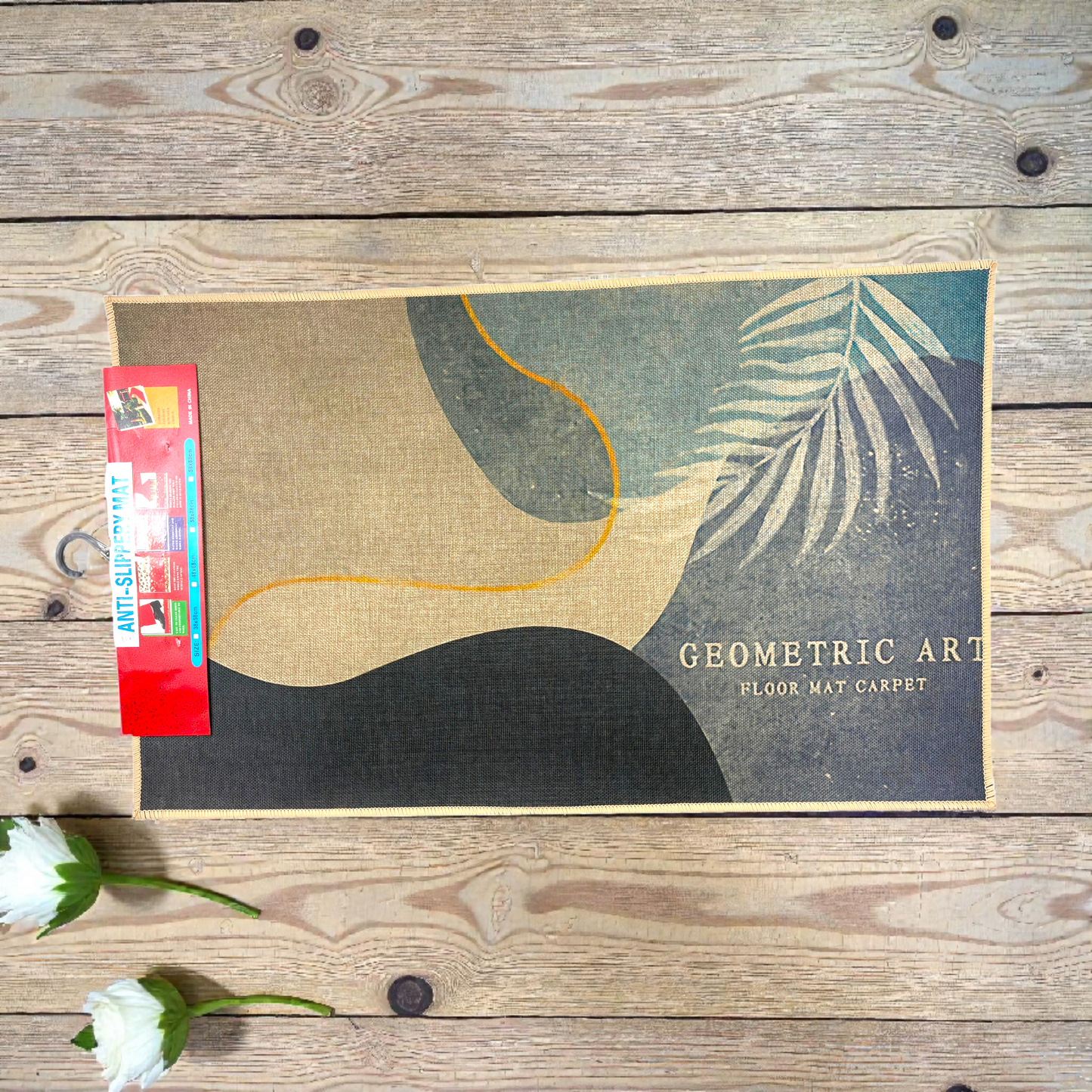 Geometric Art Anti-Slip Floor Mat – Modern Abstract Indoor Carpet