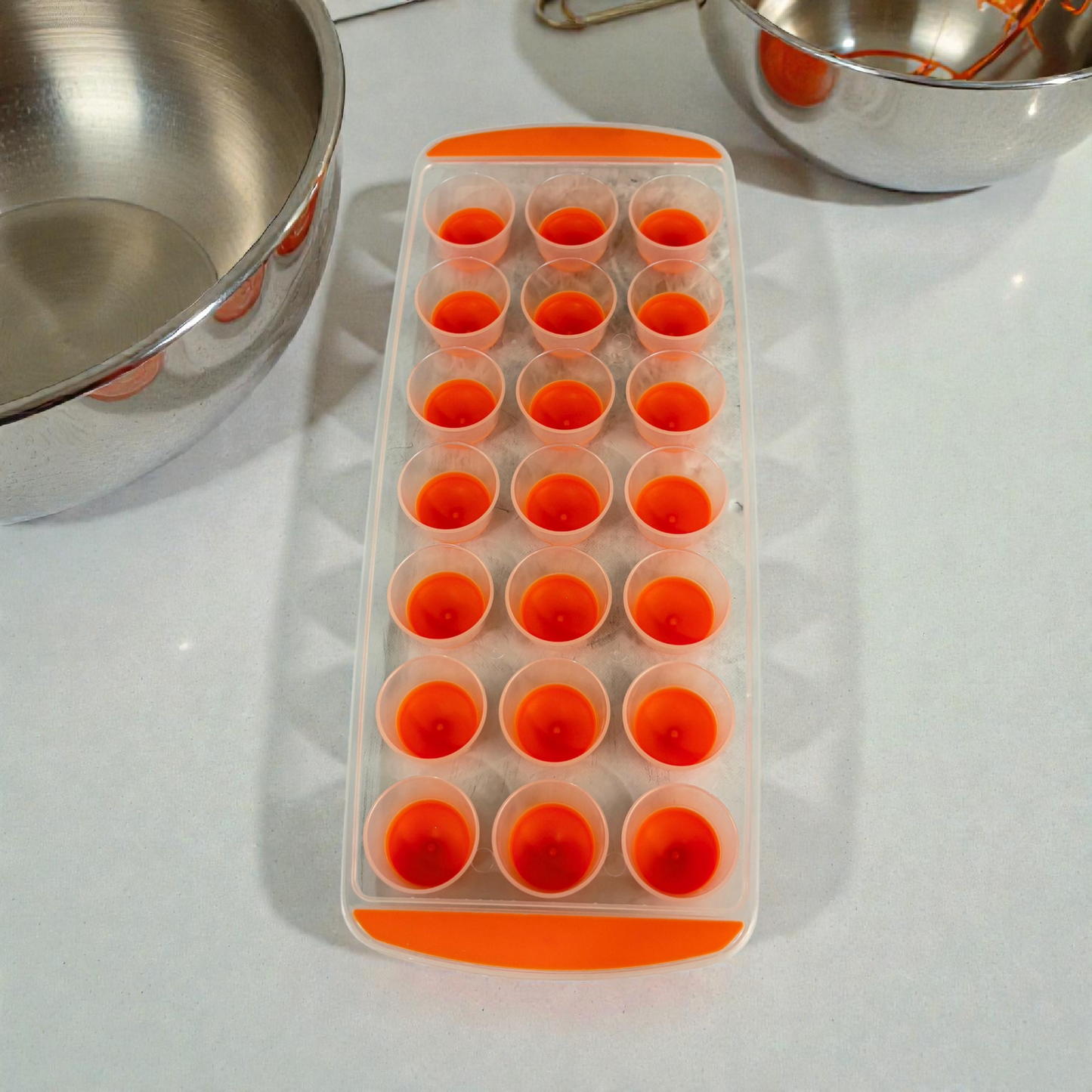Flexible Ice Cube Tray with Easy-Release Design – Multi-Compartment Freezer Mold