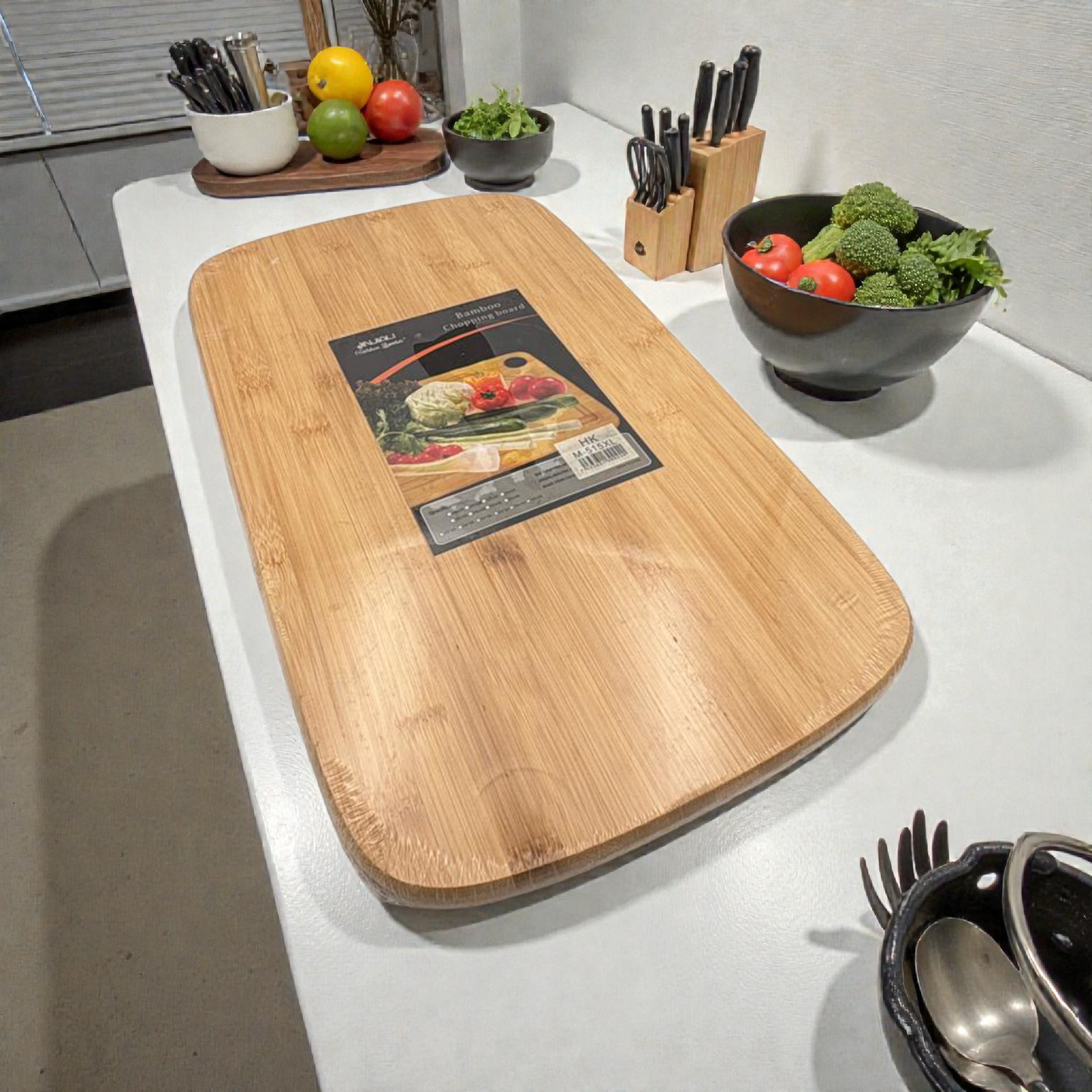 Extra Large Bamboo Chopping Board – Heavy Duty Wooden Kitchen Board