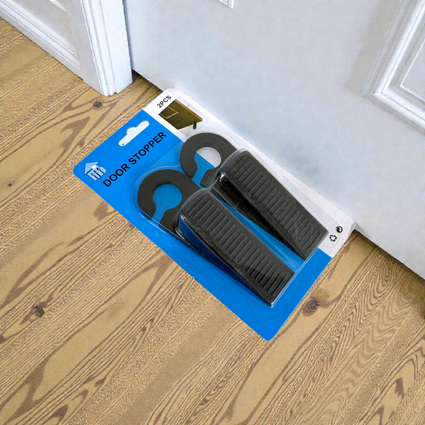 Rubber Door Stopper Set – Anti-Slip Door Wedges (2 Pieces)