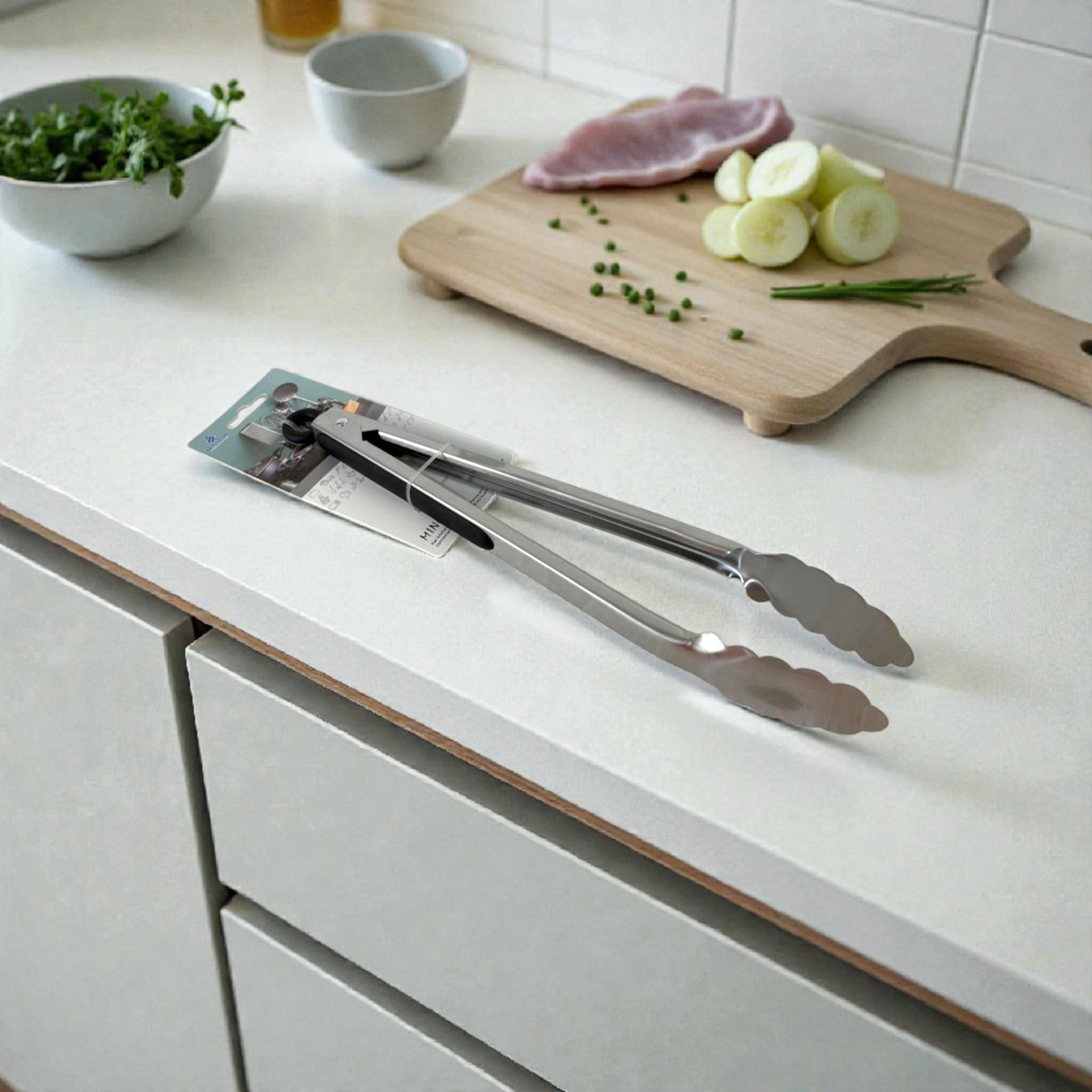 Stainless Steel Kitchen Tongs – Heat-Resistant Cooking & Serving Tongs