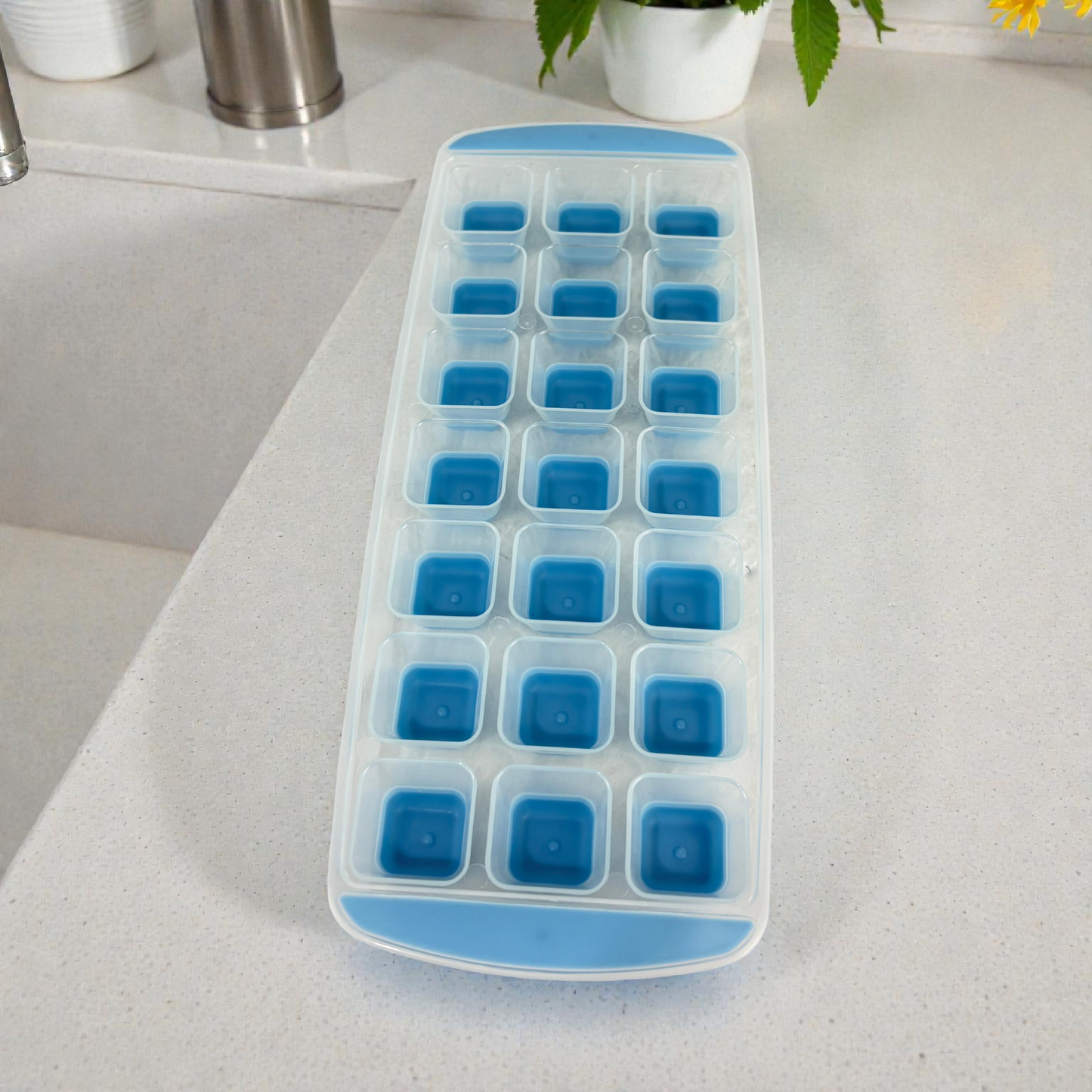 Flexible Ice Cube Tray with Easy-Release Design – Multi-Compartment Freezer Mold
