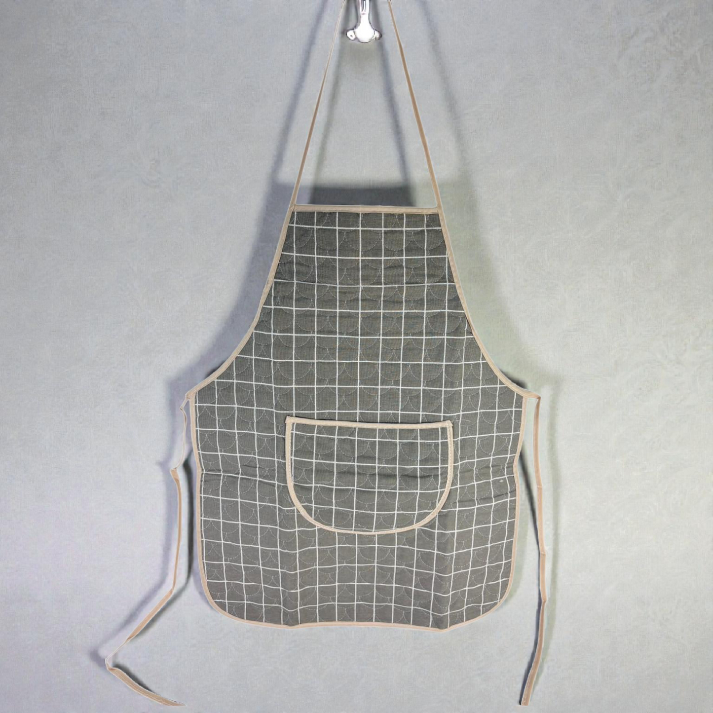 Cotton Kitchen Apron with Front Pocket – Adjustable Cooking & Baking Apron