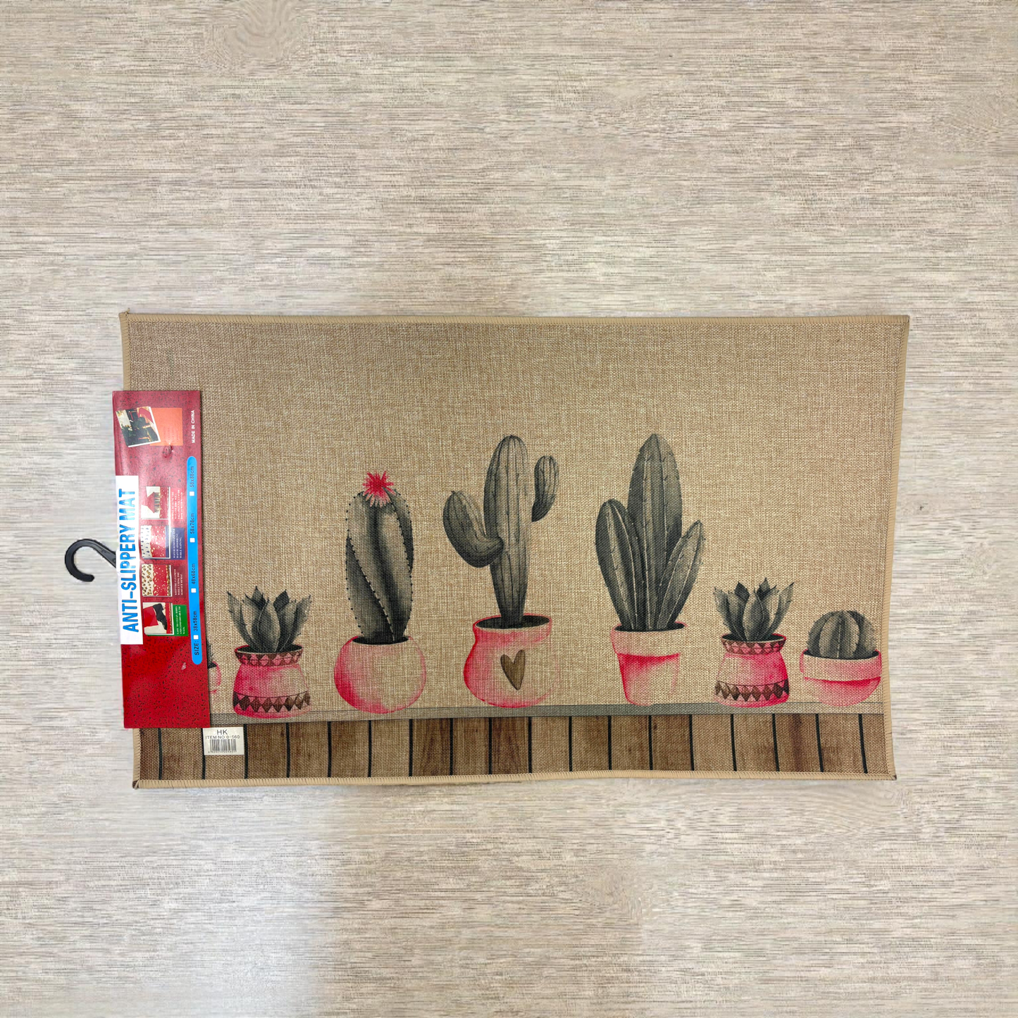 Anti-Slip Floor Mat – Cactus Design | Decorative Indoor Mat