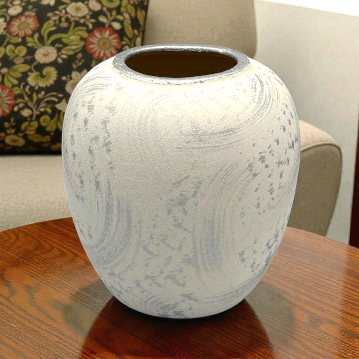 Modern Textured Ceramic Vase – Minimal Home Décor Accent