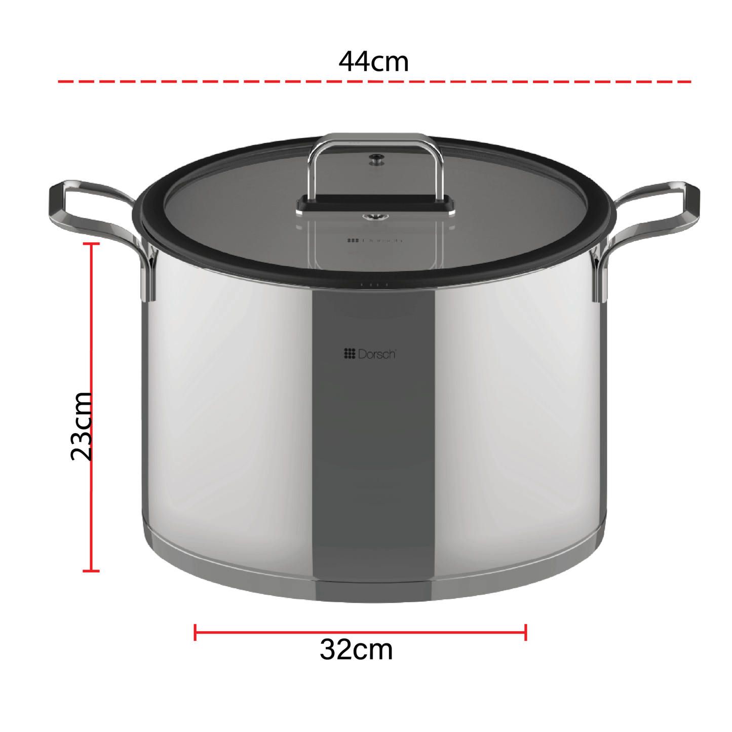 Dorsch Stainless Steel Pot 32cm – 17l