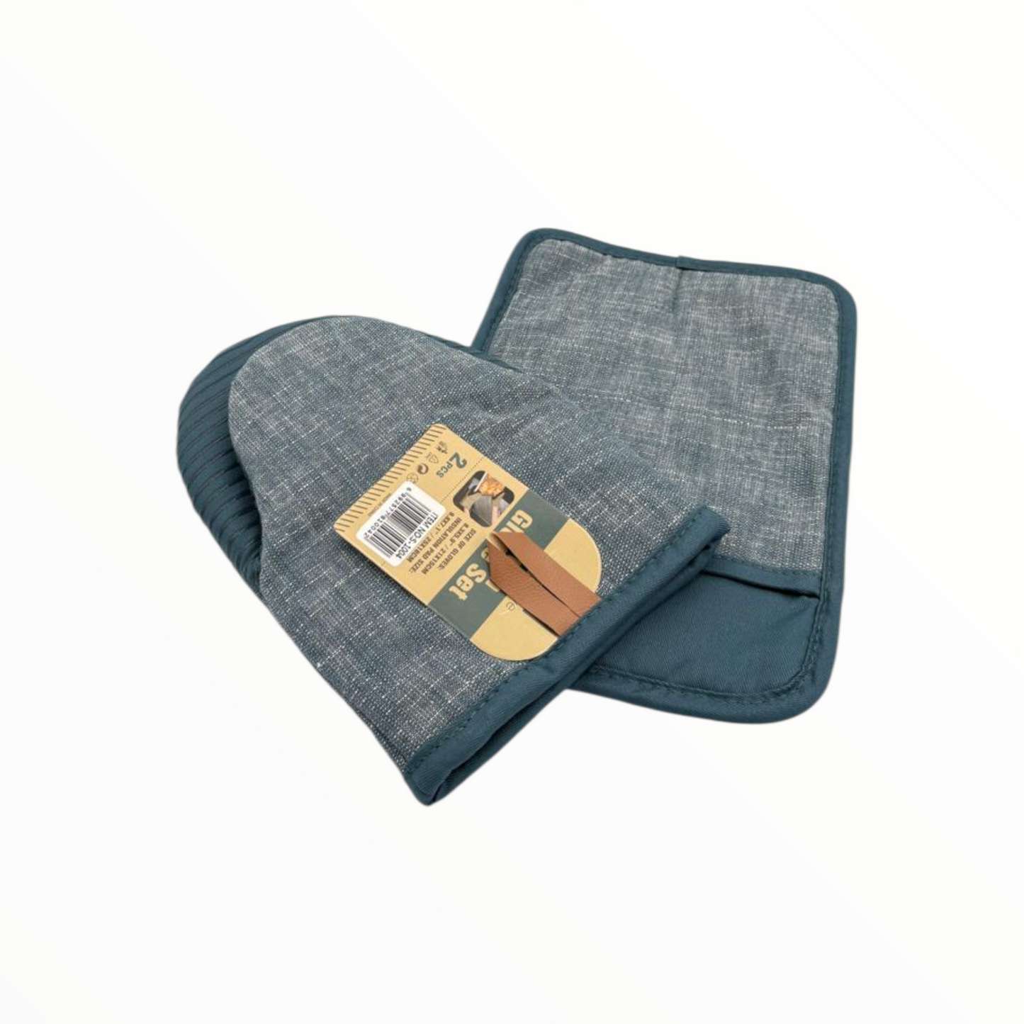 Glove2 Pcs Heat Resistant Oven Gloves Set – Quilted Cotton Kitchen Baking Mitts