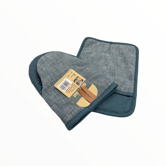 Glove2 Pcs Heat Resistant Oven Gloves Set – Quilted Cotton Kitchen Baking Mitts