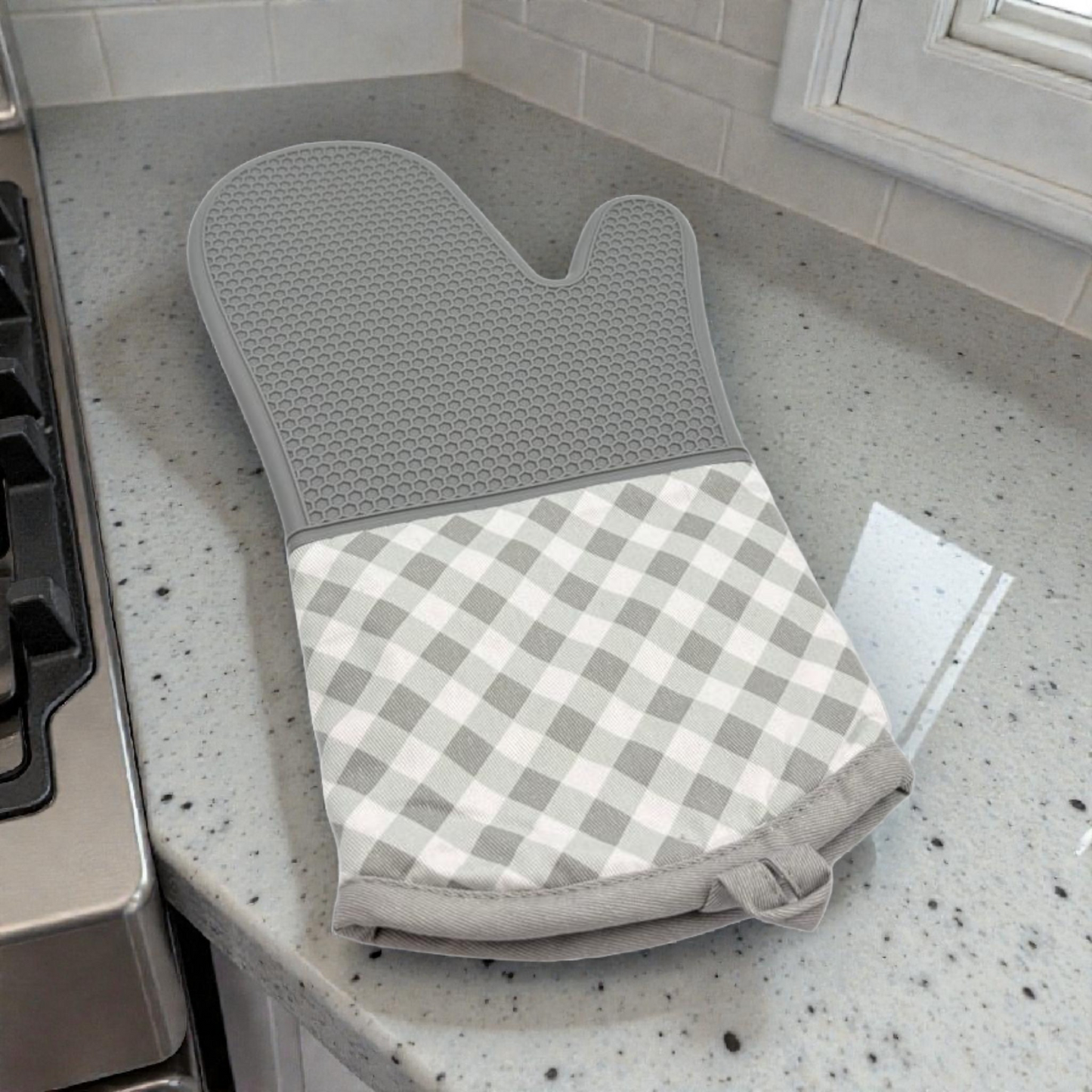 Heat Resistant Silicone Oven Mitt – Non Slip Kitchen Baking Glove