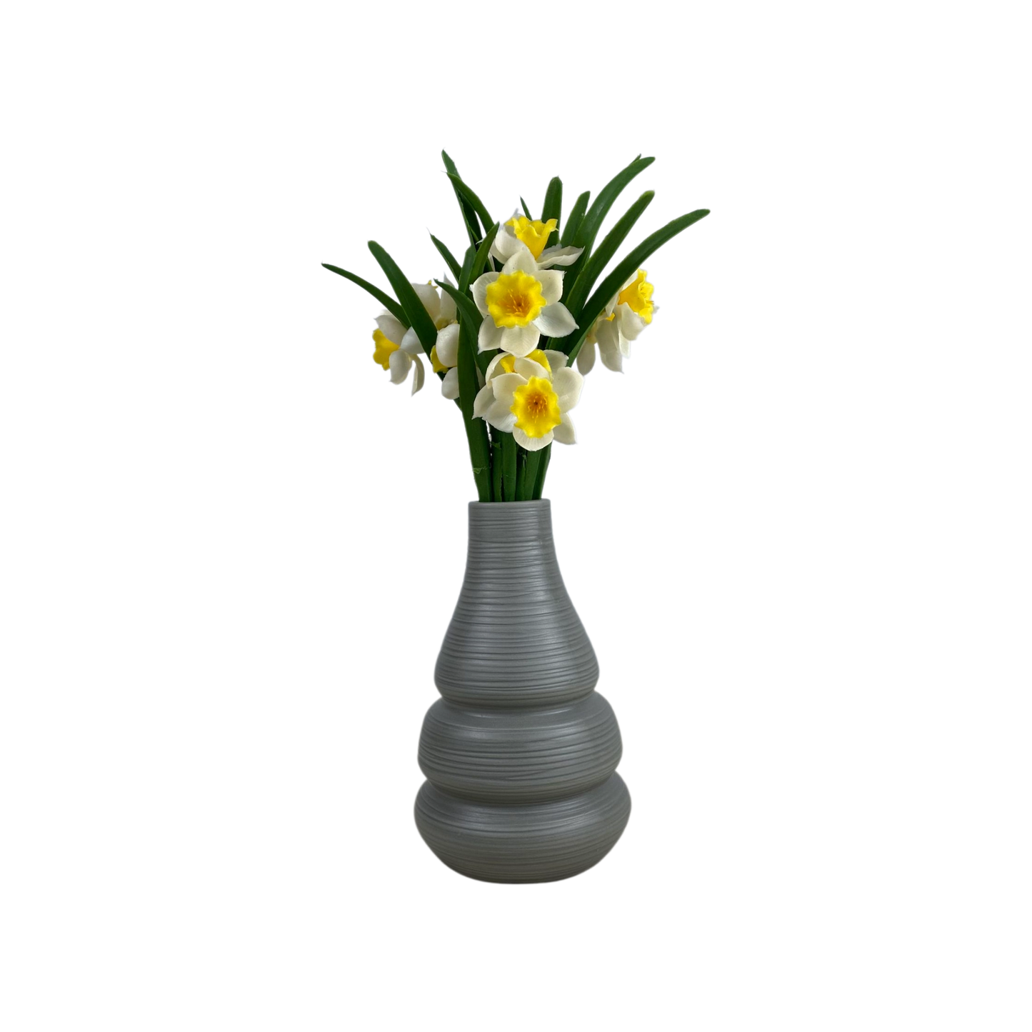Grey Tiered Ceramic Vase