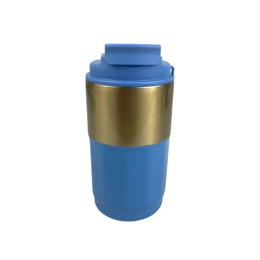 Royal Blue & Gold Stainless Steel Travel Mug