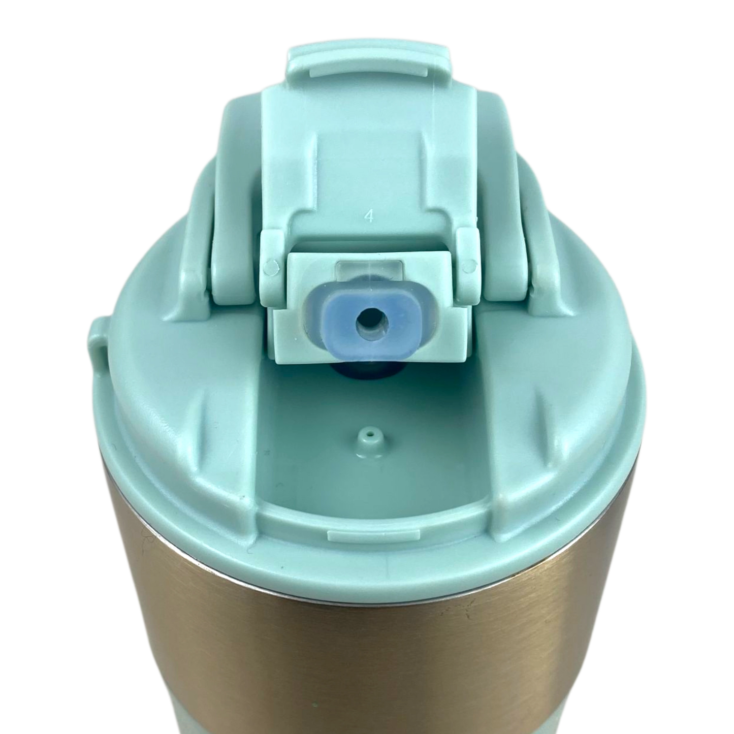 Mint Green & Gold Stainless Steel Travel Mug