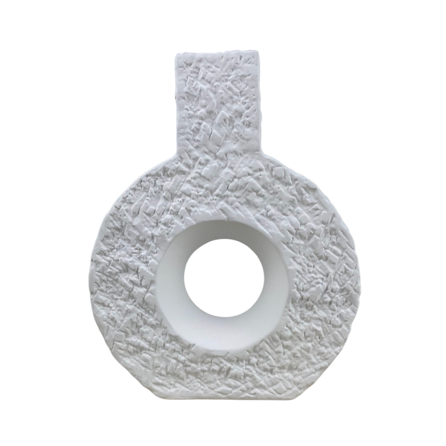 Abstract Ceramic Vase – Modern white Sculptural Home Accent