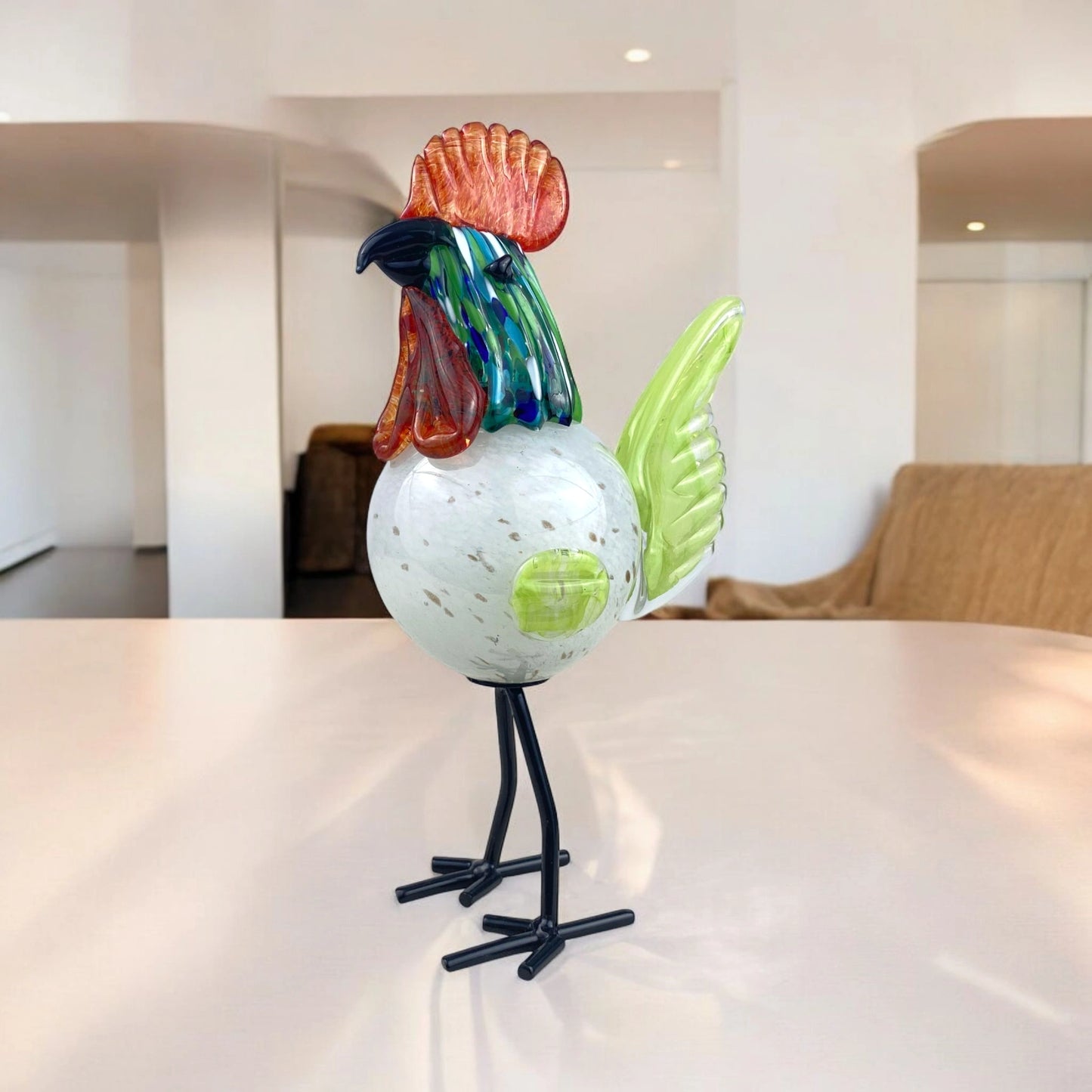 Glass Rooster Elegance