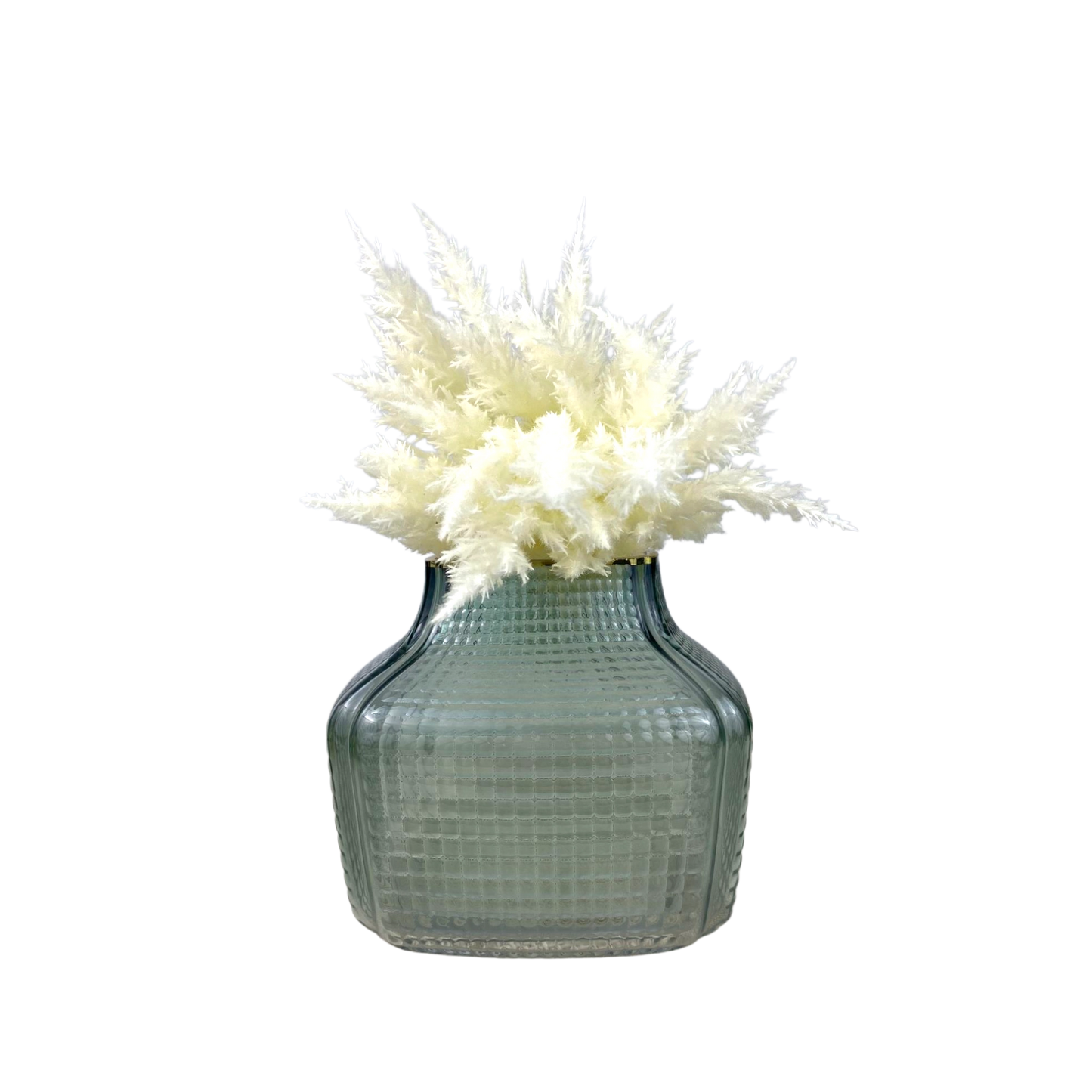 Square Textured Glass Vase