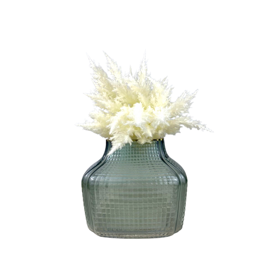 Square Textured Glass Vase