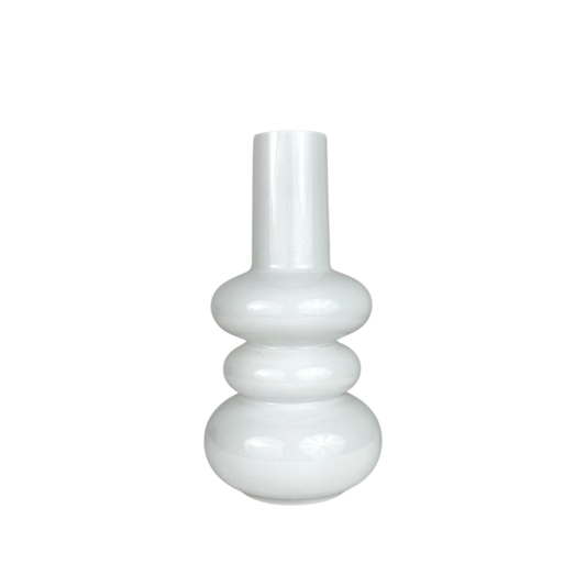 Glossy White Curve Vase