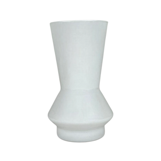 White Ceramic Hourglass Vase