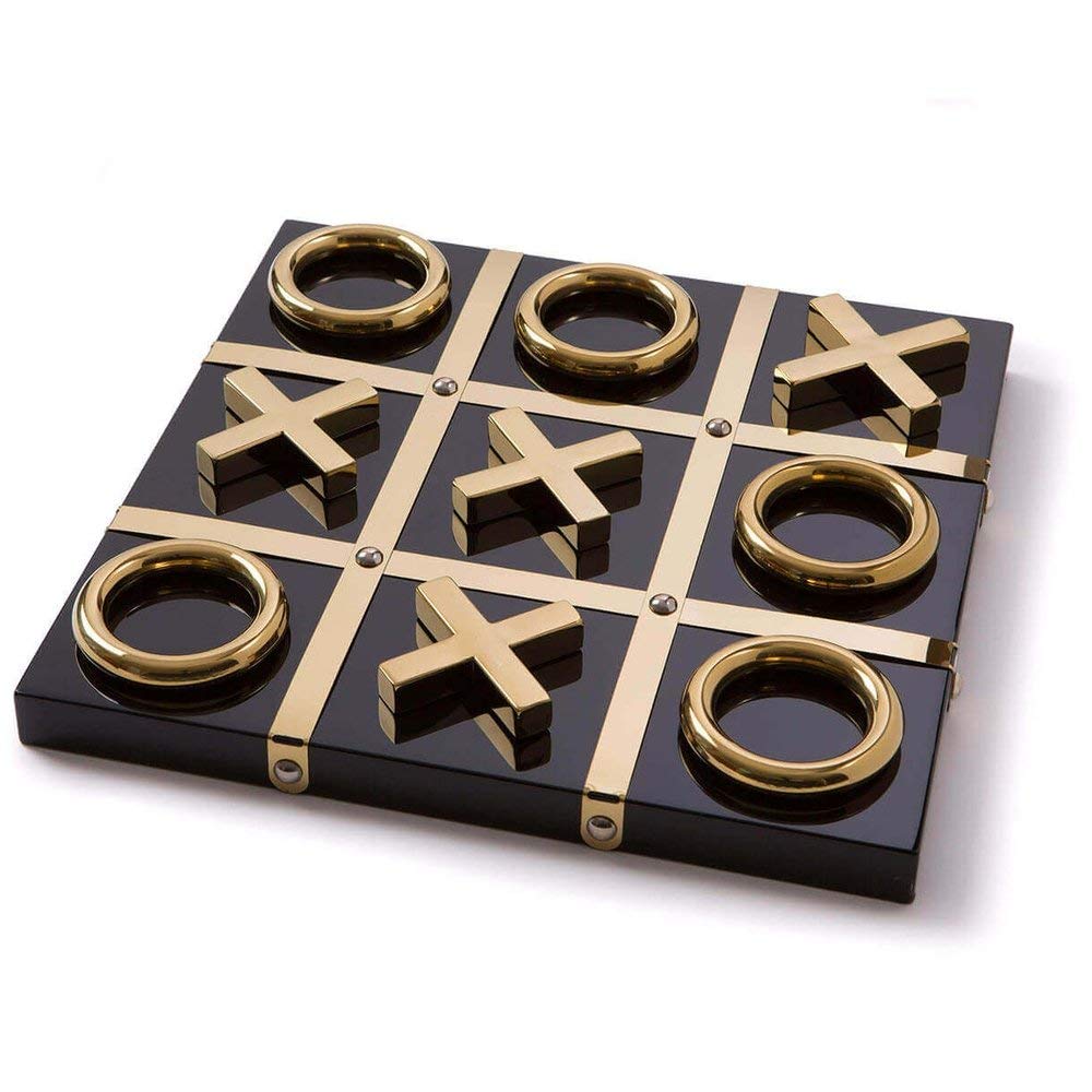 Luxury Gold Tic Tac Toe Game Set – Decorative Tabletop Display oxo