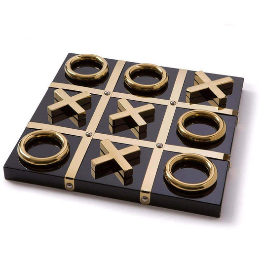 Luxury Gold Tic Tac Toe Game Set – Decorative Tabletop Display oxo